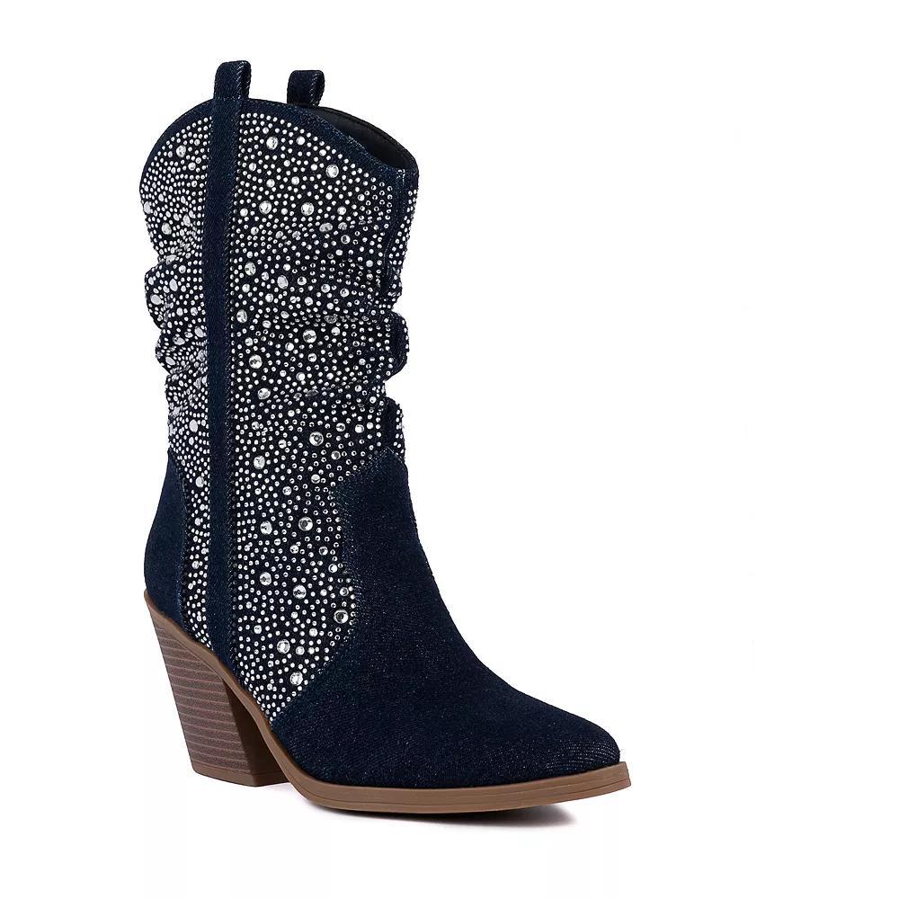 sugar Kassandra Womens Western Boots Dark Blue Blue Product Image