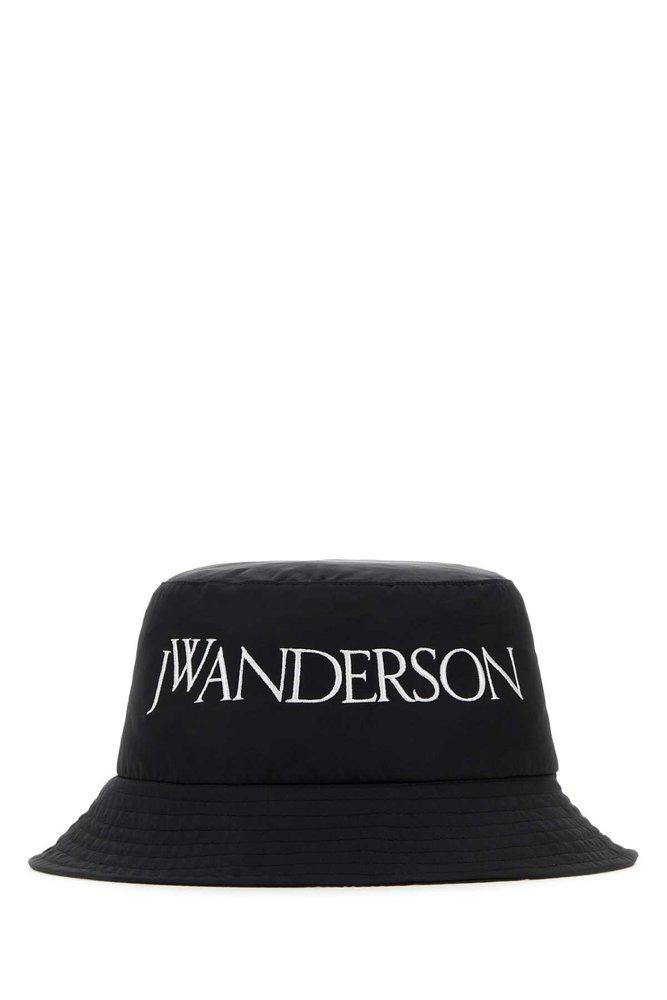 JW ANDERSON Logo Embroidered Bucket Hat In Black Product Image