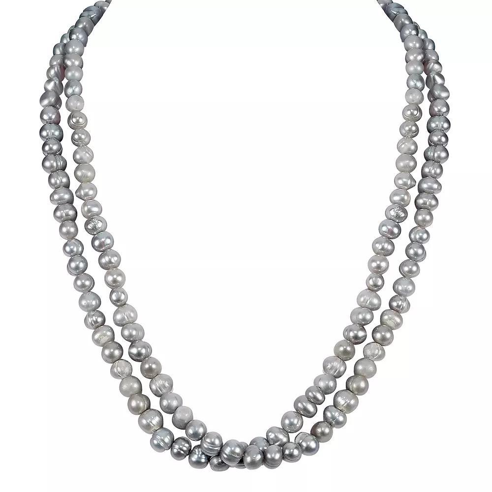Gemistry Sterling Silver Freshwater Cultured Pearl Double Strand Necklace, Women's, Size: 18", White Product Image