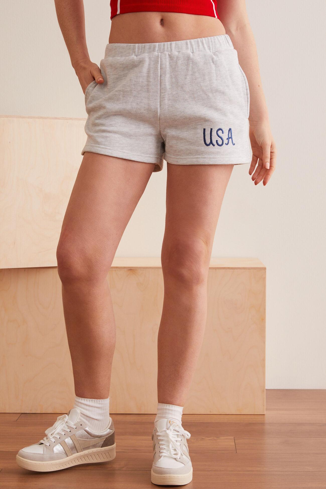 USA Embroidered Lounge Shorts Product Image