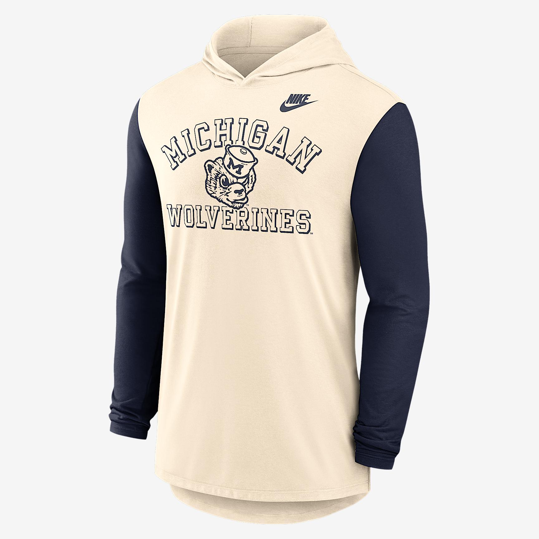 Michigan Legacy Men's Nike Dri-FIT College Long-Sleeve Hooded T-Shirt Product Image