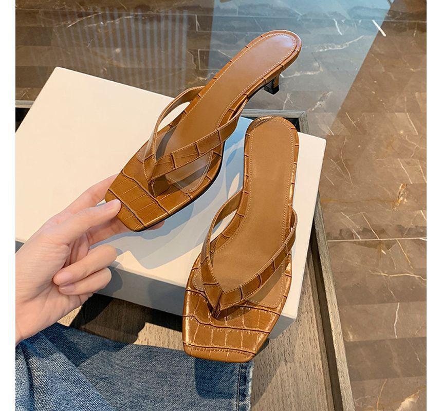 Low Heel Plain Flip Flops (Various Designs) Product Image