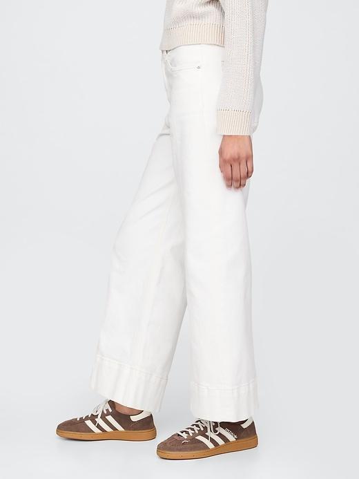 High Rise Stride Wide-Leg Ankle Jeans Product Image
