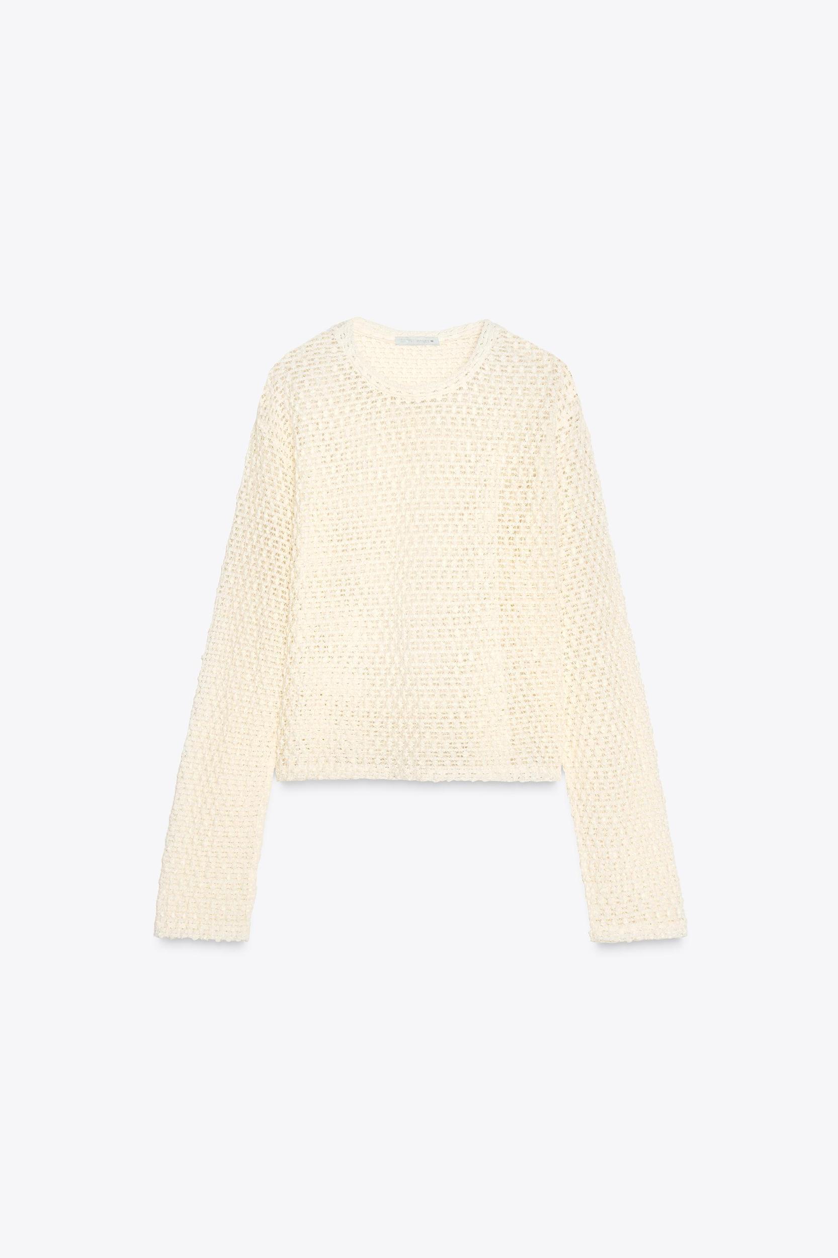 CROCHET LONG SLEEVE TOP Product Image
