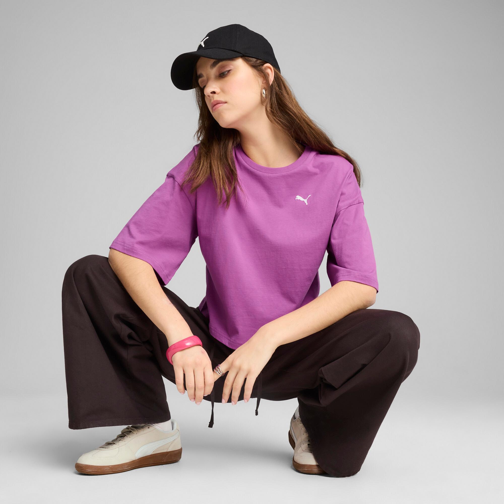 PUMA Wardrobe Essentials Women's Oversized Short T-Shirt Product Image
