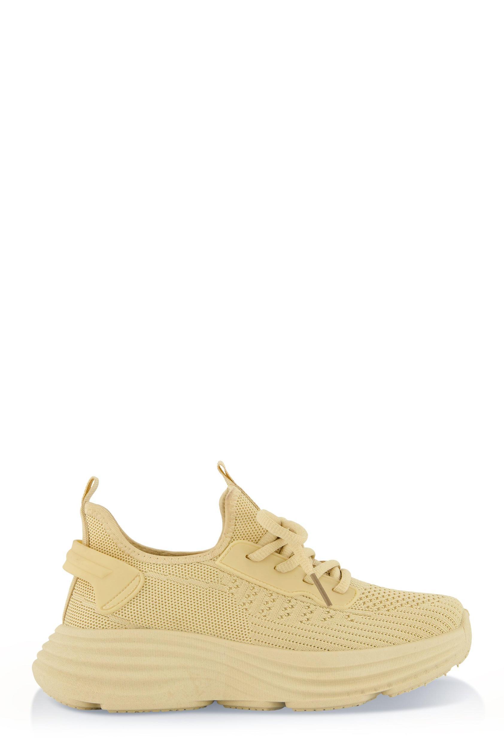 Womens Textured Knit Platform Athletic Sneakers Product Image