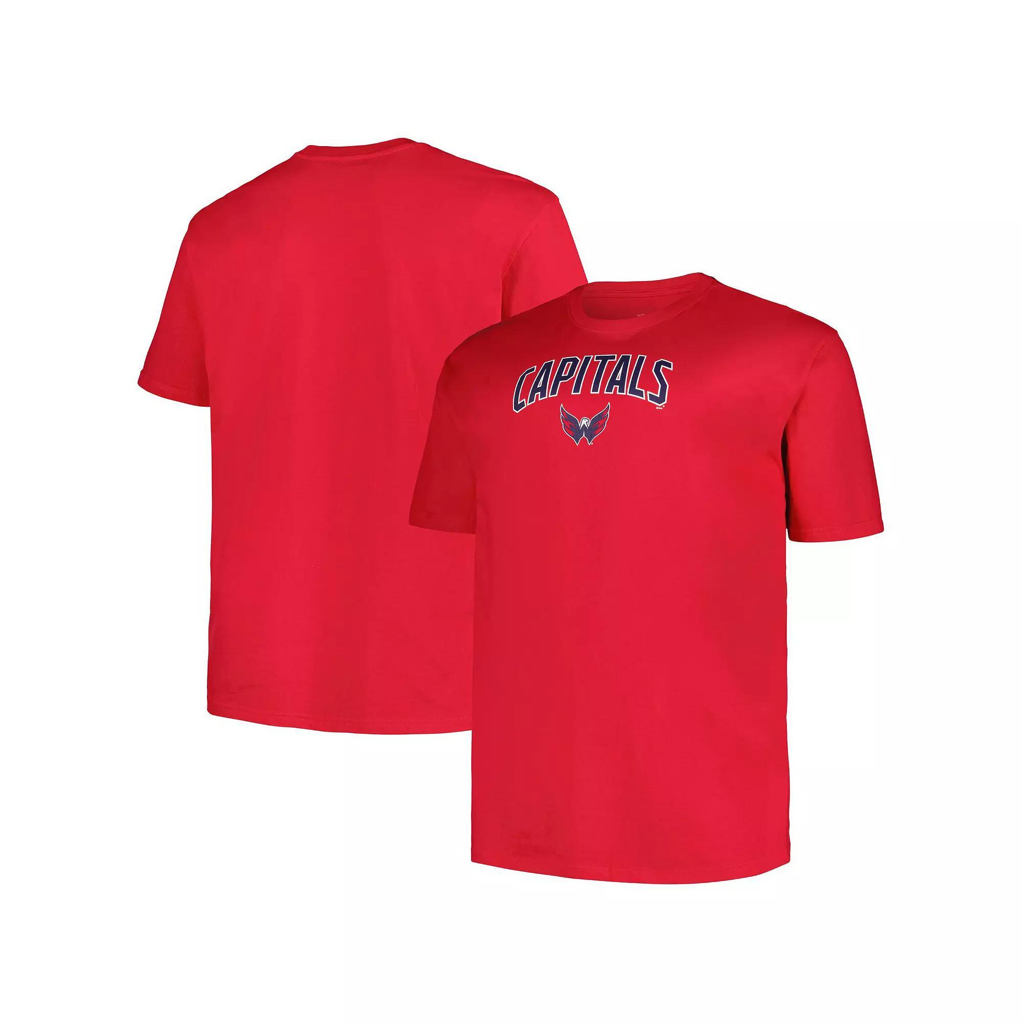 Men's Profile Red Washington Capitals Big & Tall Arch Over Logo T-Shirt, Size: 2XLT Product Image