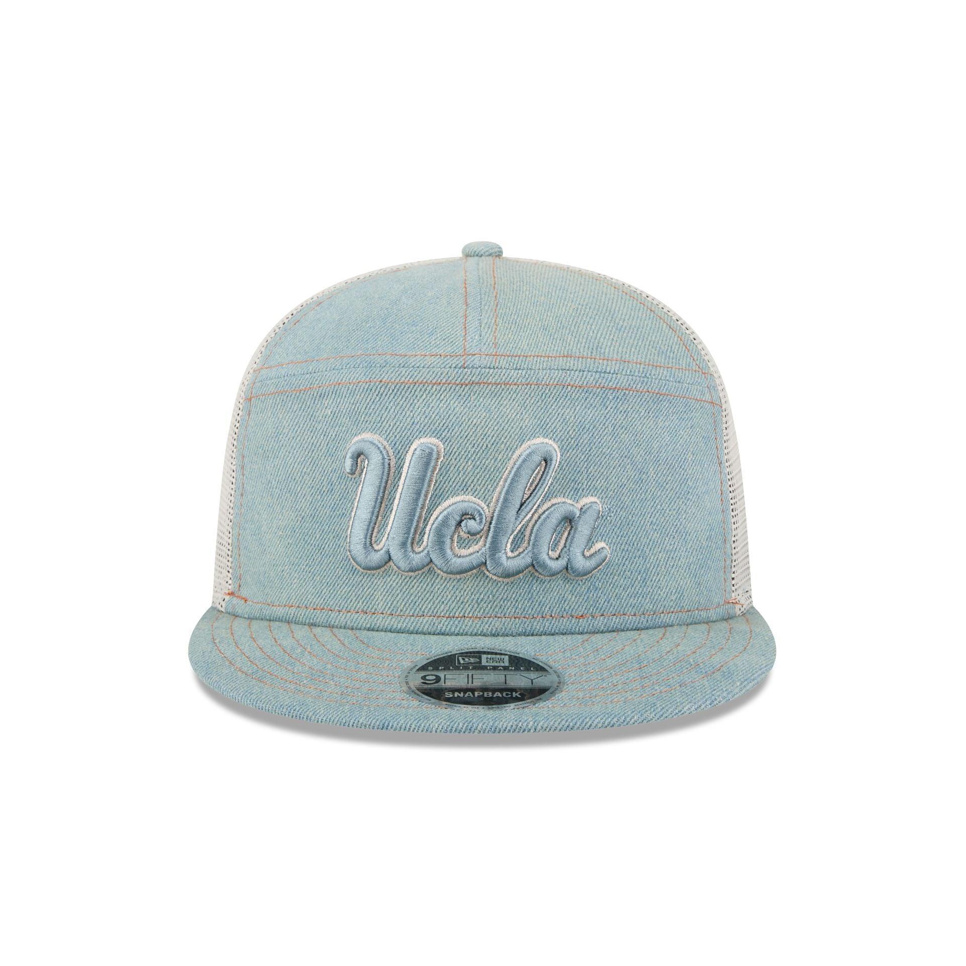 Los Angeles Dodgers Denim Split Panel 9FIFTY Trucker Hat Male Product Image