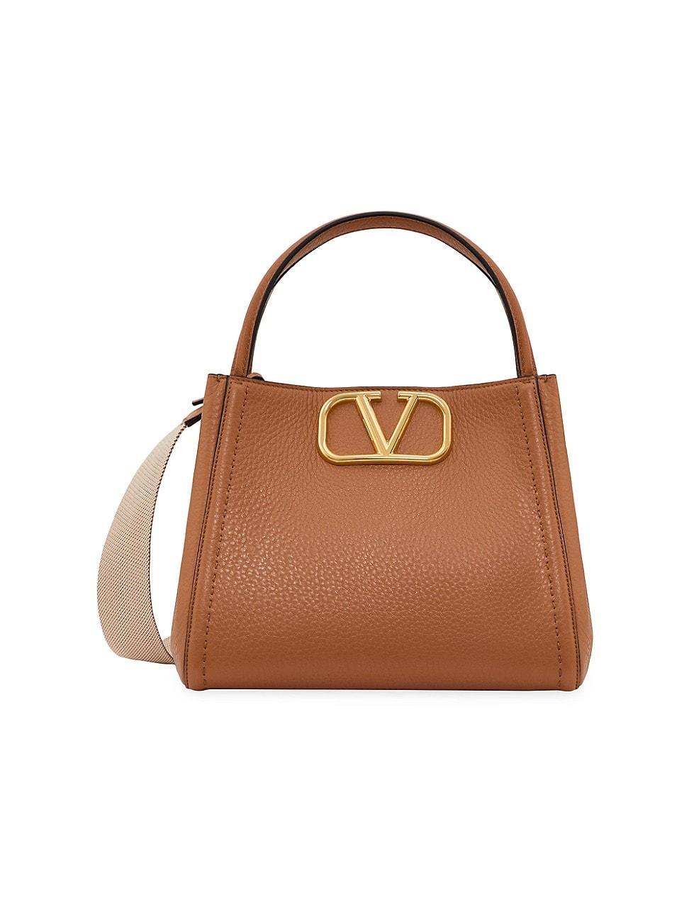 Womens Valentino Garavani Alltime Medium Handbag in Grainy Calfskin Product Image