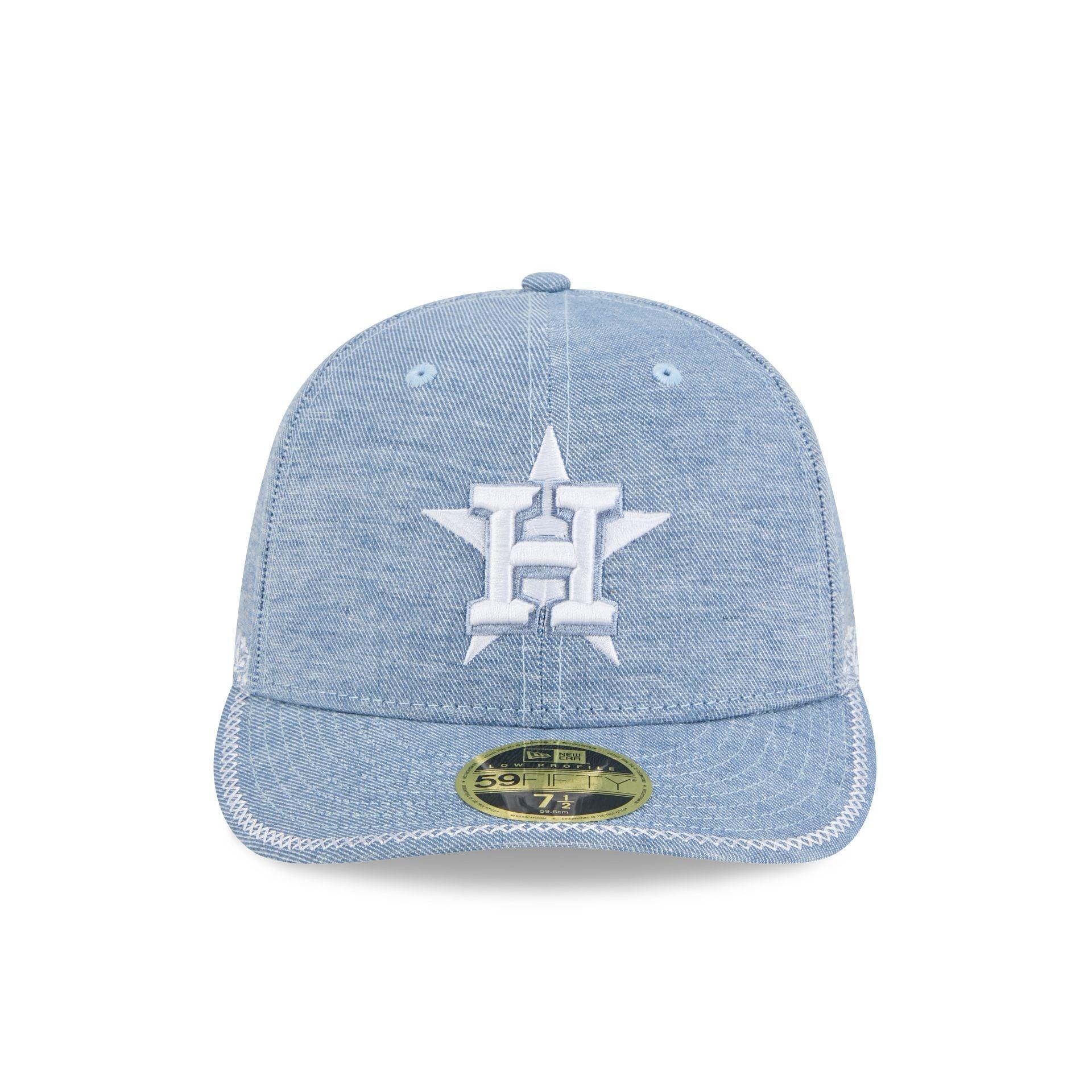 Houston Astros Hand Stitched Chambray Low Profile 59FIFTY Fitted Hat Male Product Image