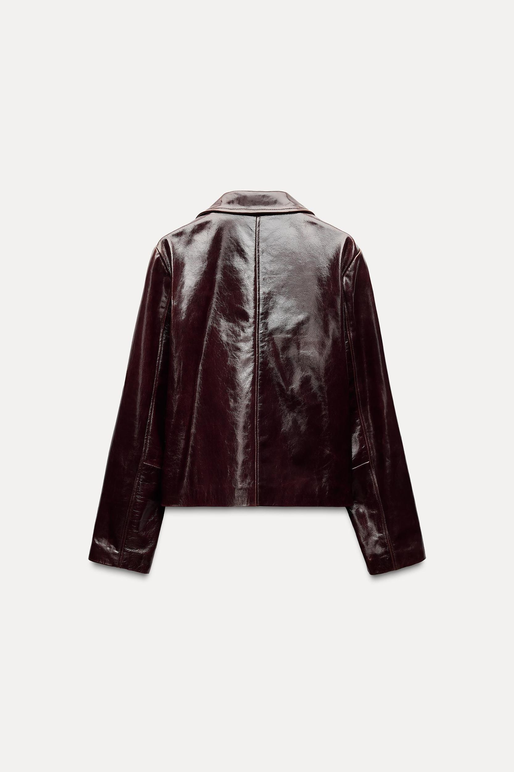 100% LEATHER JACKET ZW COLLECTION Product Image