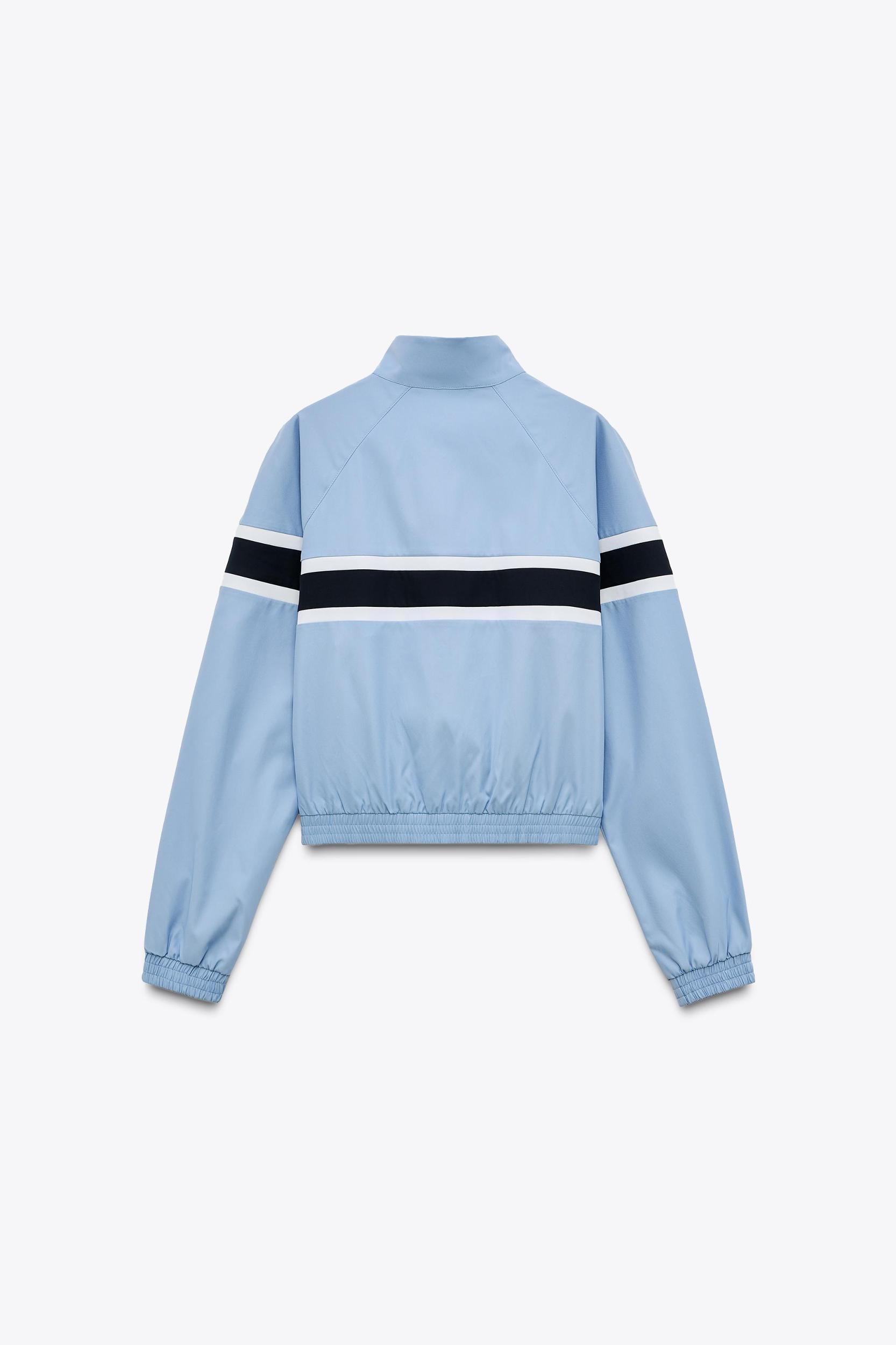 JACKET WITH CONTRASTING STRIPES Product Image