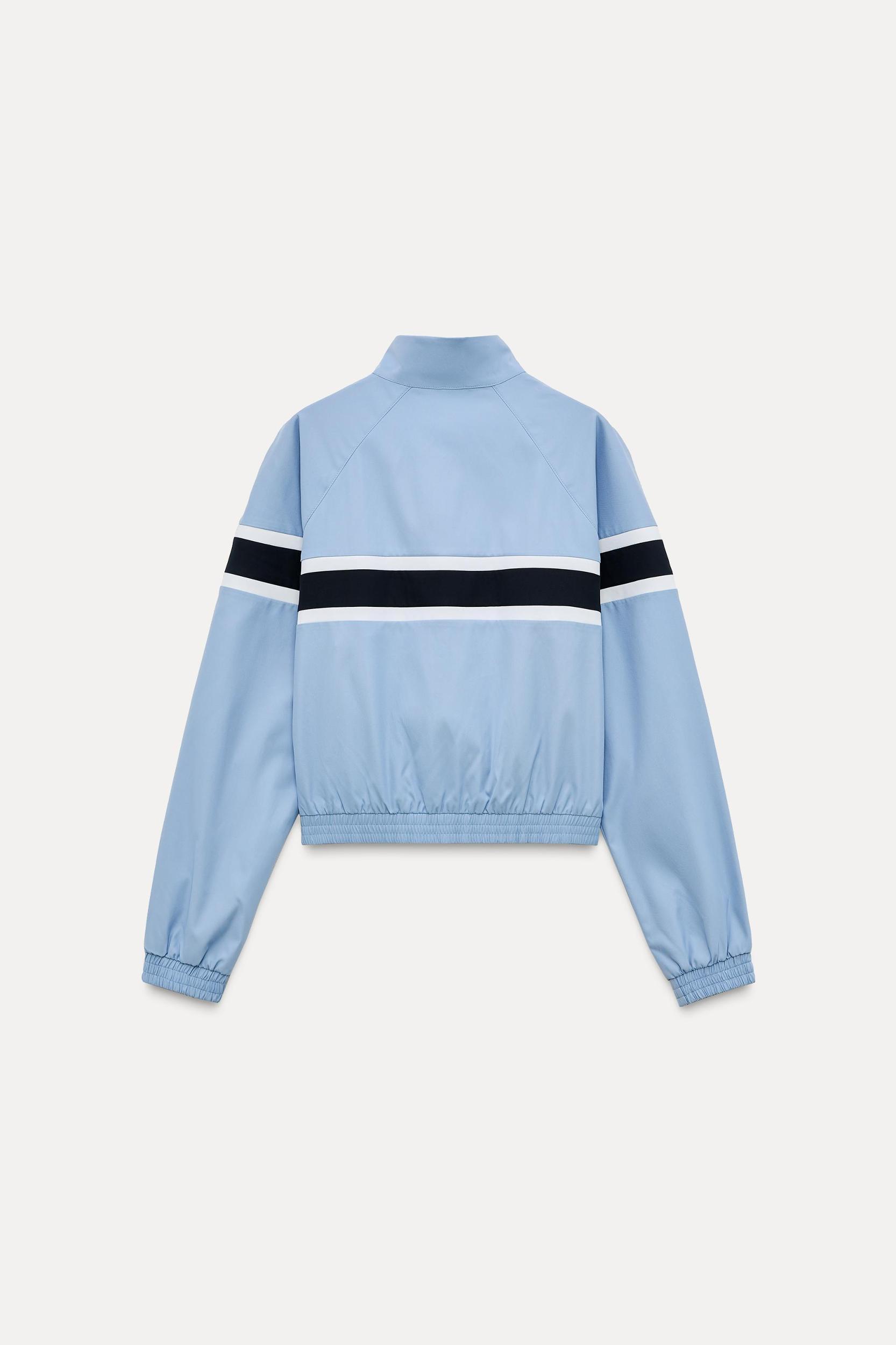 JACKET WITH CONTRASTING STRIPES Product Image