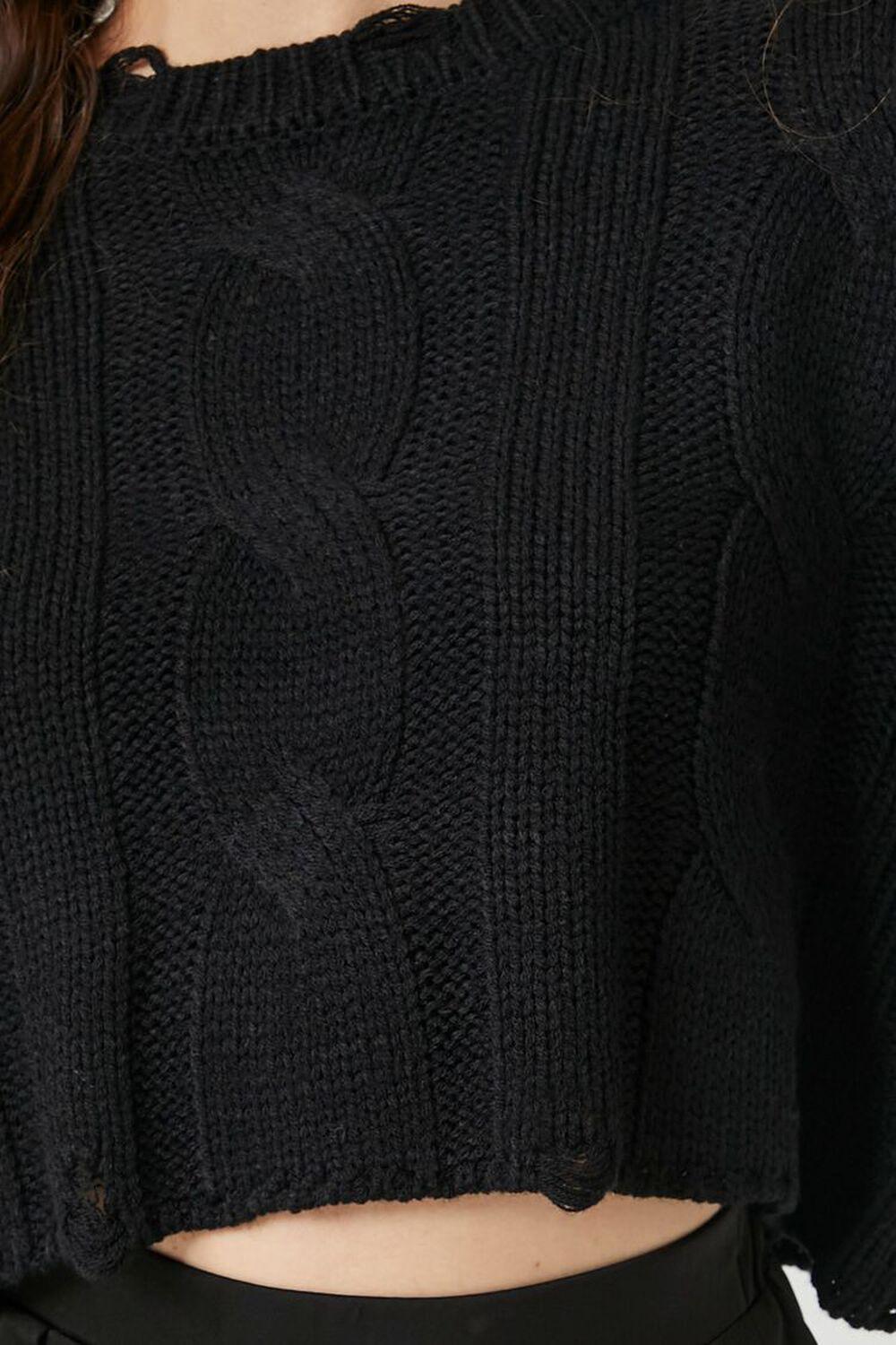 Cropped Cable Knit Sweater | Forever 21 Product Image