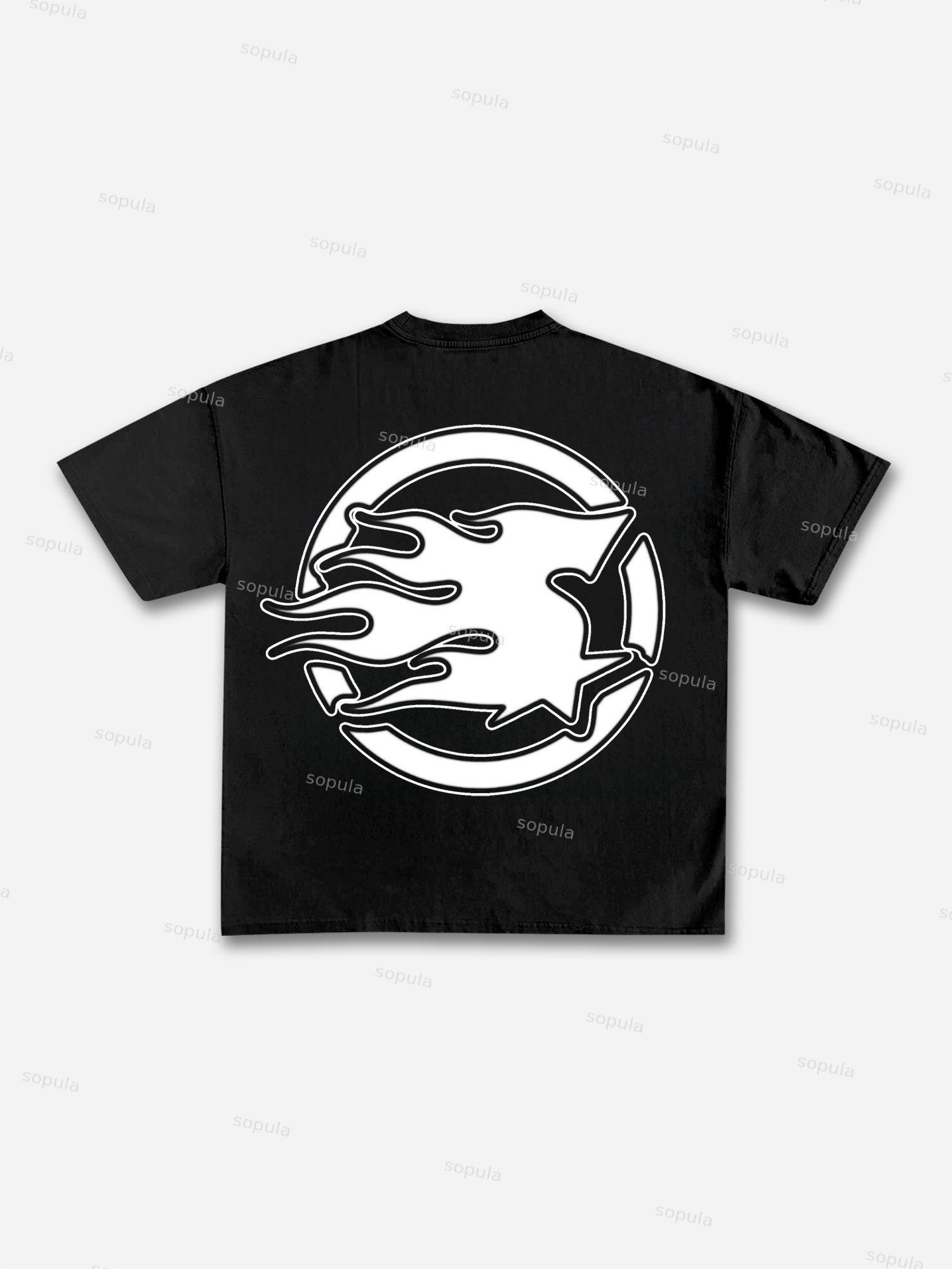 God With Us Vintage Cross Graphic Cotton T-shirt Product Image