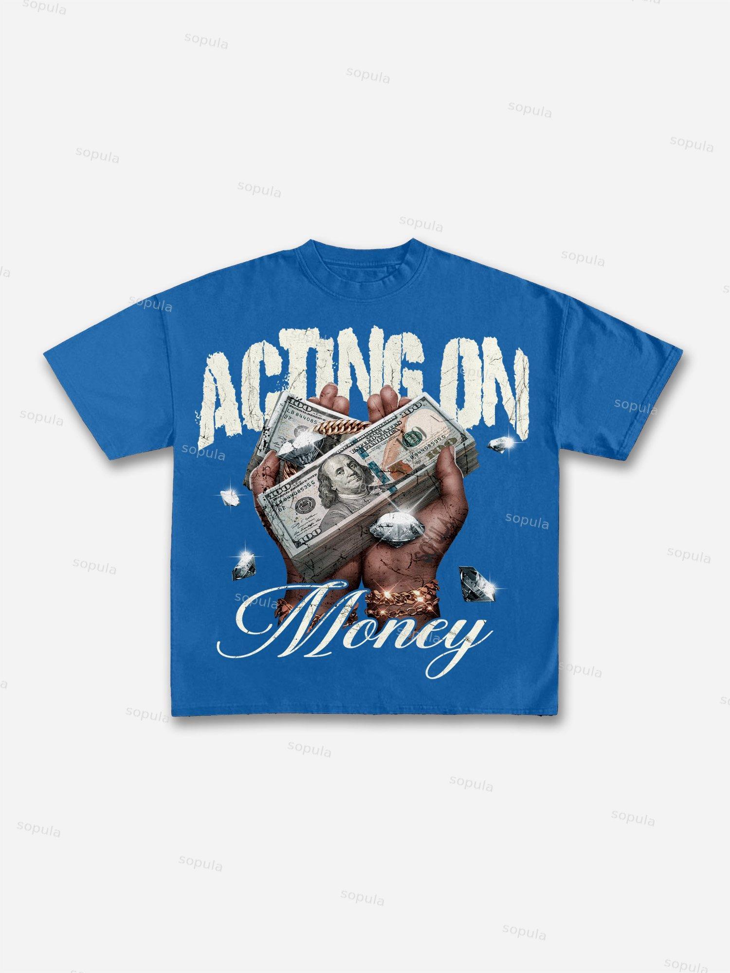 In God We Trust, In Cash We Move Vintage Graphic Cotton T-shirt Product Image
