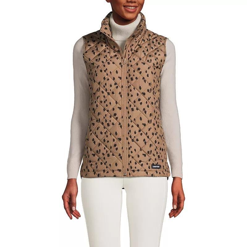 Petite Lands' End Insulated Vest, Women's, Size: Small Petite, Dark Green Green Product Image