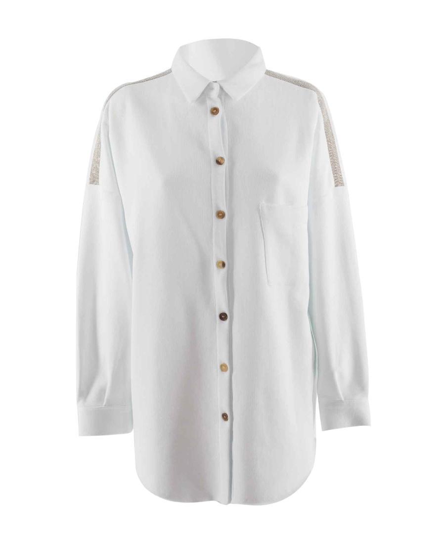 FABIANA FILIPPI Long-sleeved Shirt In White Product Image