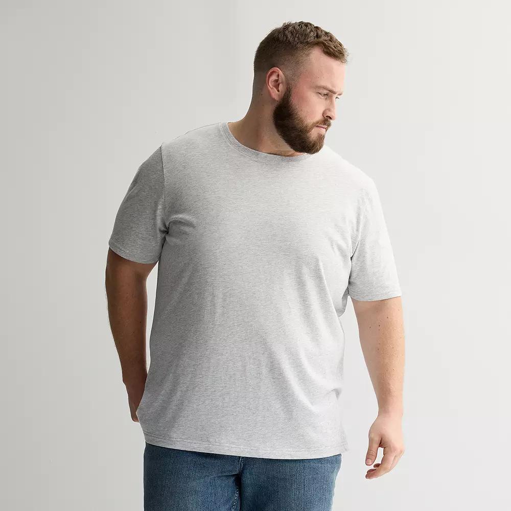 Big & Tall Sonoma Goods For Life® Short Sleeve Crewneck T-Shirt, Men's, Size: Medium Tall, Grey Grey Product Image