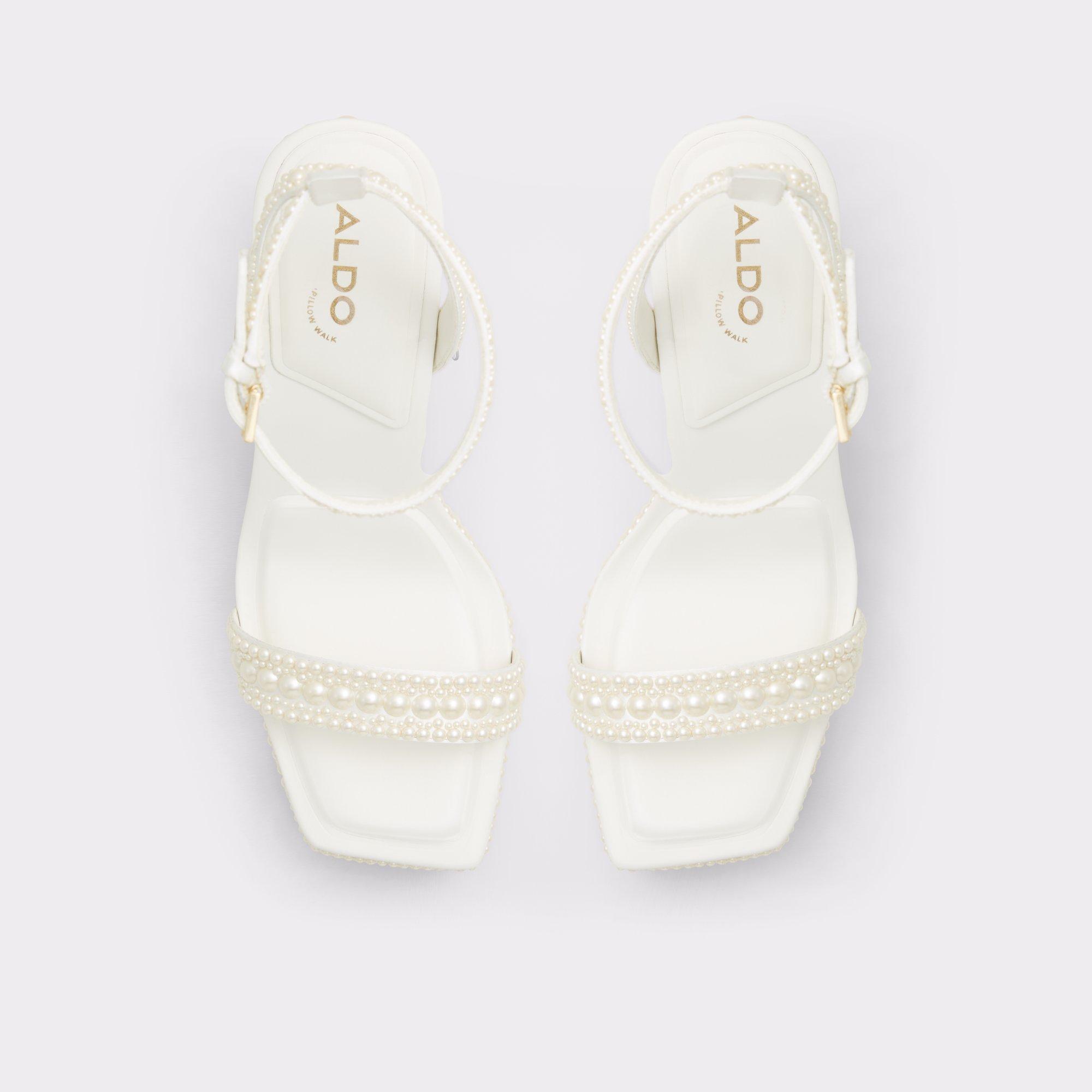 ALDO Lulu - Women's Strappy Sandal Sandals - White, Size 7.5 Product Image