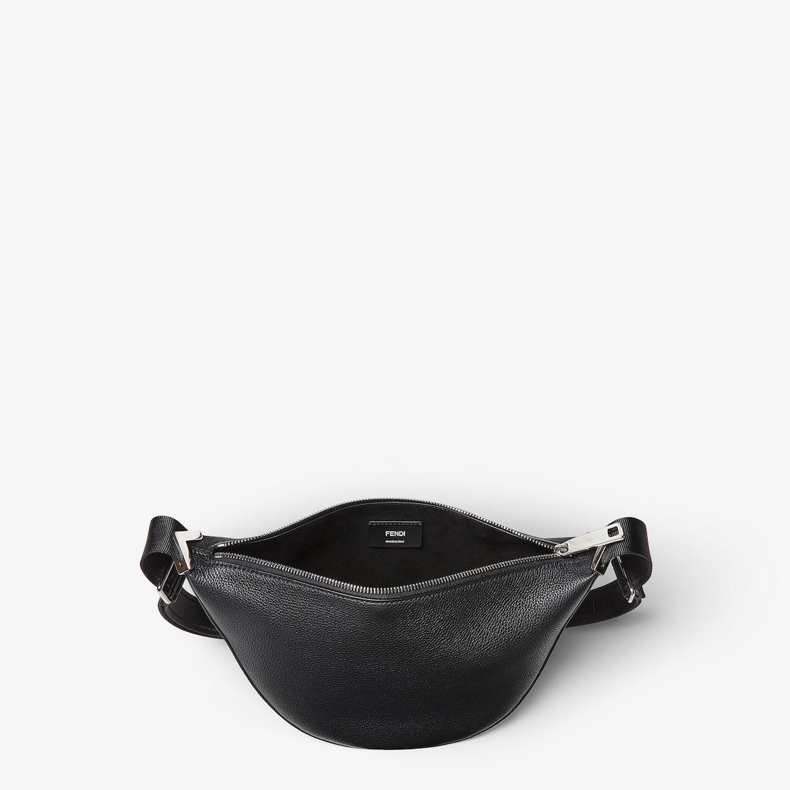 Fendi Roma Leather Fendi Melon SmallBlack leather bag Product Image