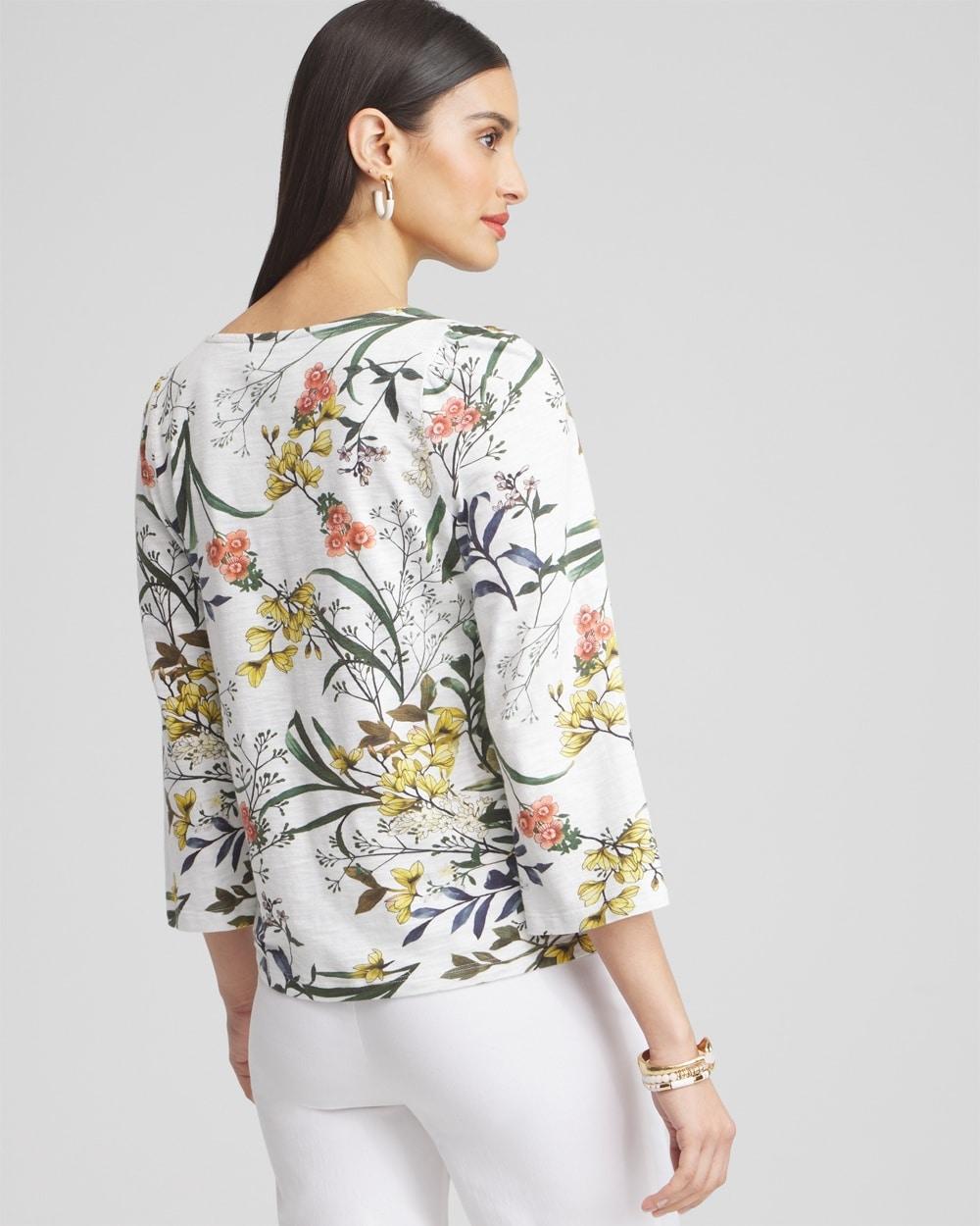 Floral Square Neck Bell Sleeve Top Product Image