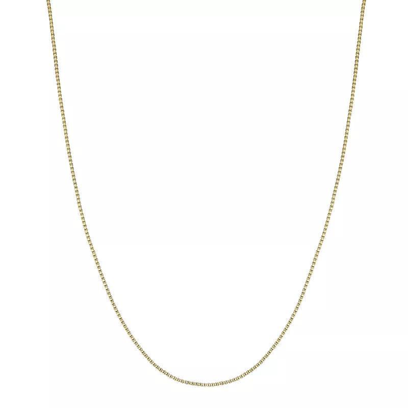 PRIMROSE 18k Gold over Sterling Silver Box Chain Necklace, Women's, Size: 30", Gold Tone Product Image