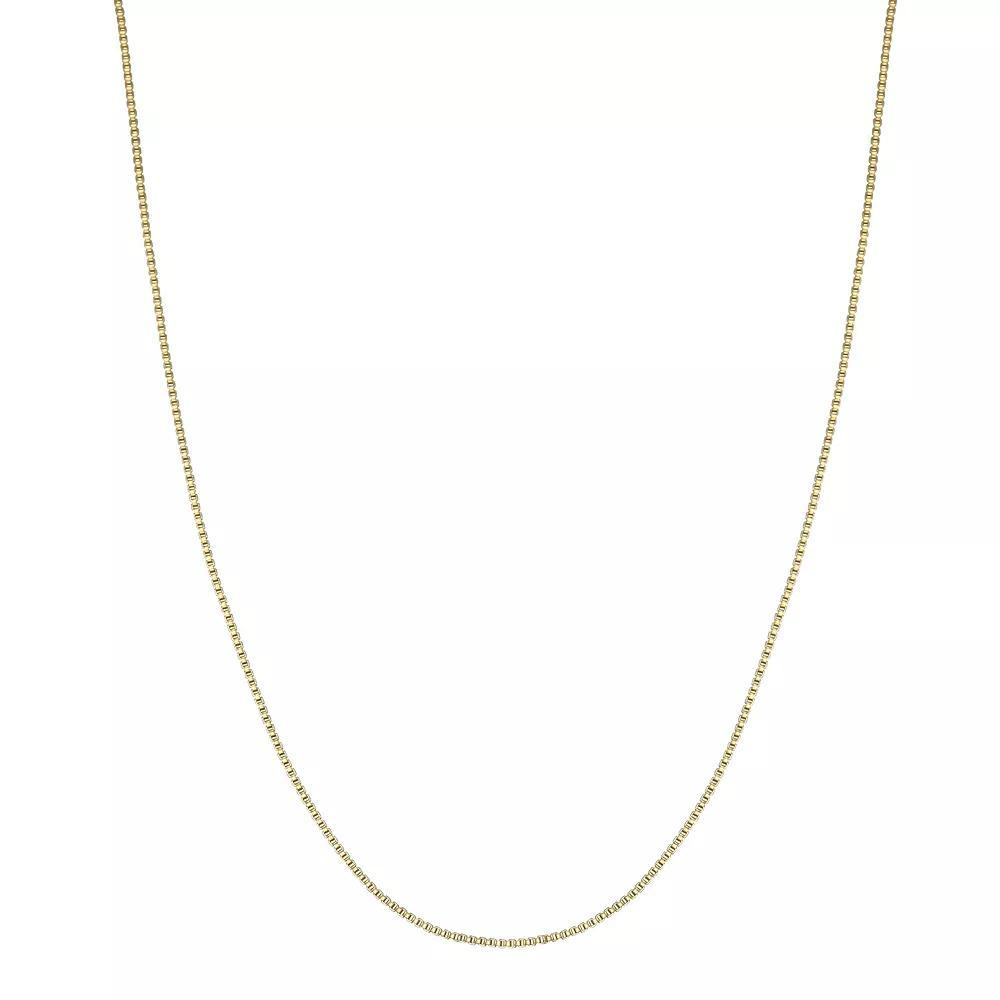PRIMROSE 18k Gold over Sterling Silver Box Chain Necklace, Women's, Size: 30", Gold Tone Product Image