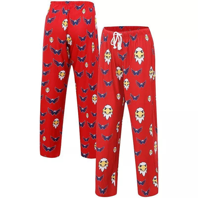 Women's Concepts Sport Red Washington Capitals Gauge Allover Print Knit Sleep Pants, Size: Medium Product Image