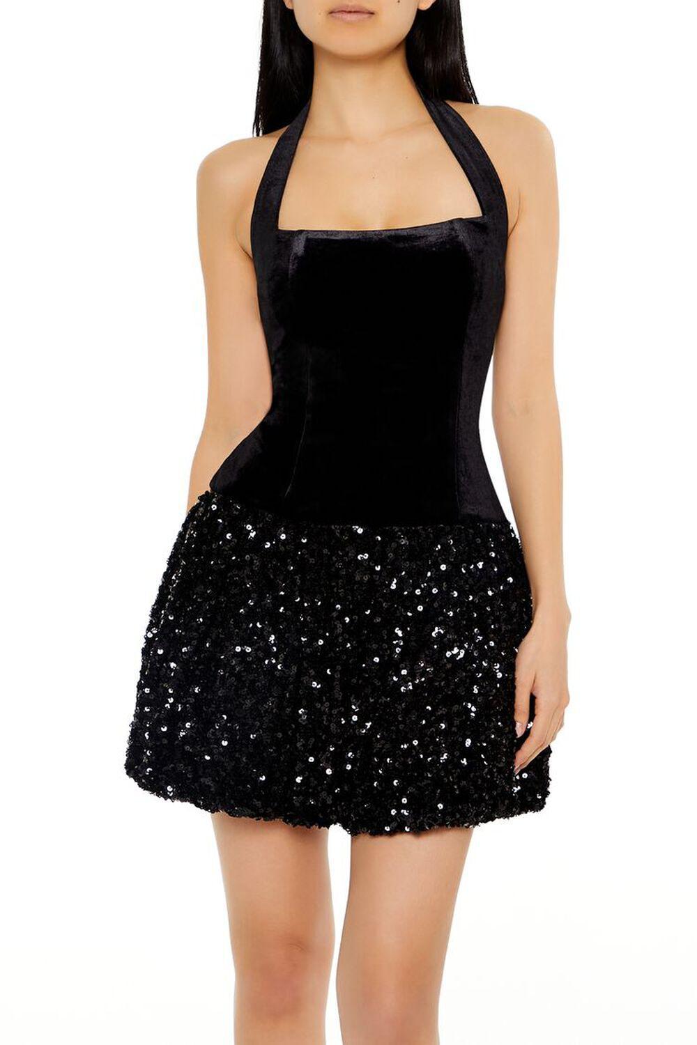 Sequin Halter Mini Dress | Forever 21 Product Image