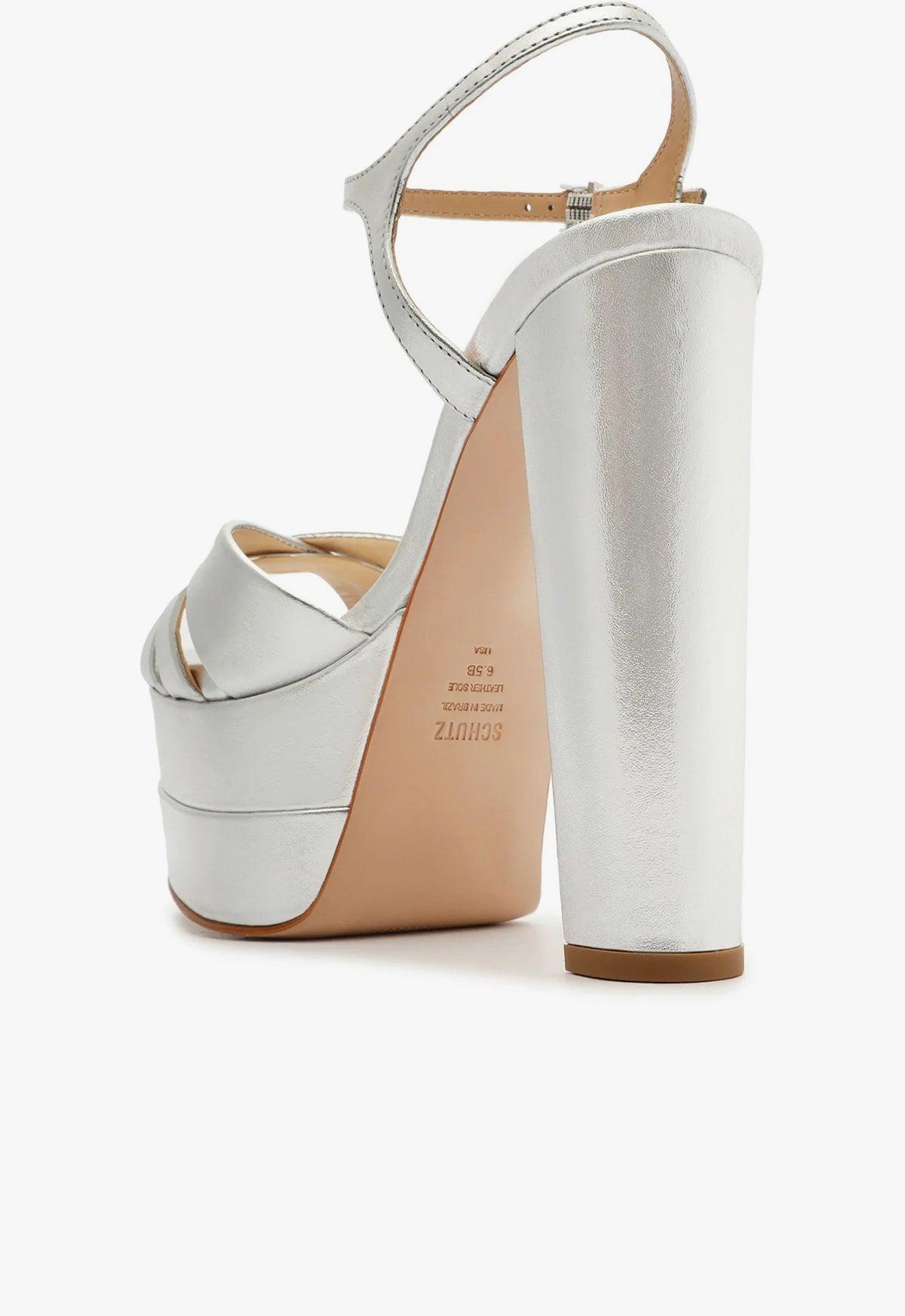 Schutz Womens Keefa High Crossover High Heel Platform Sandals Product Image