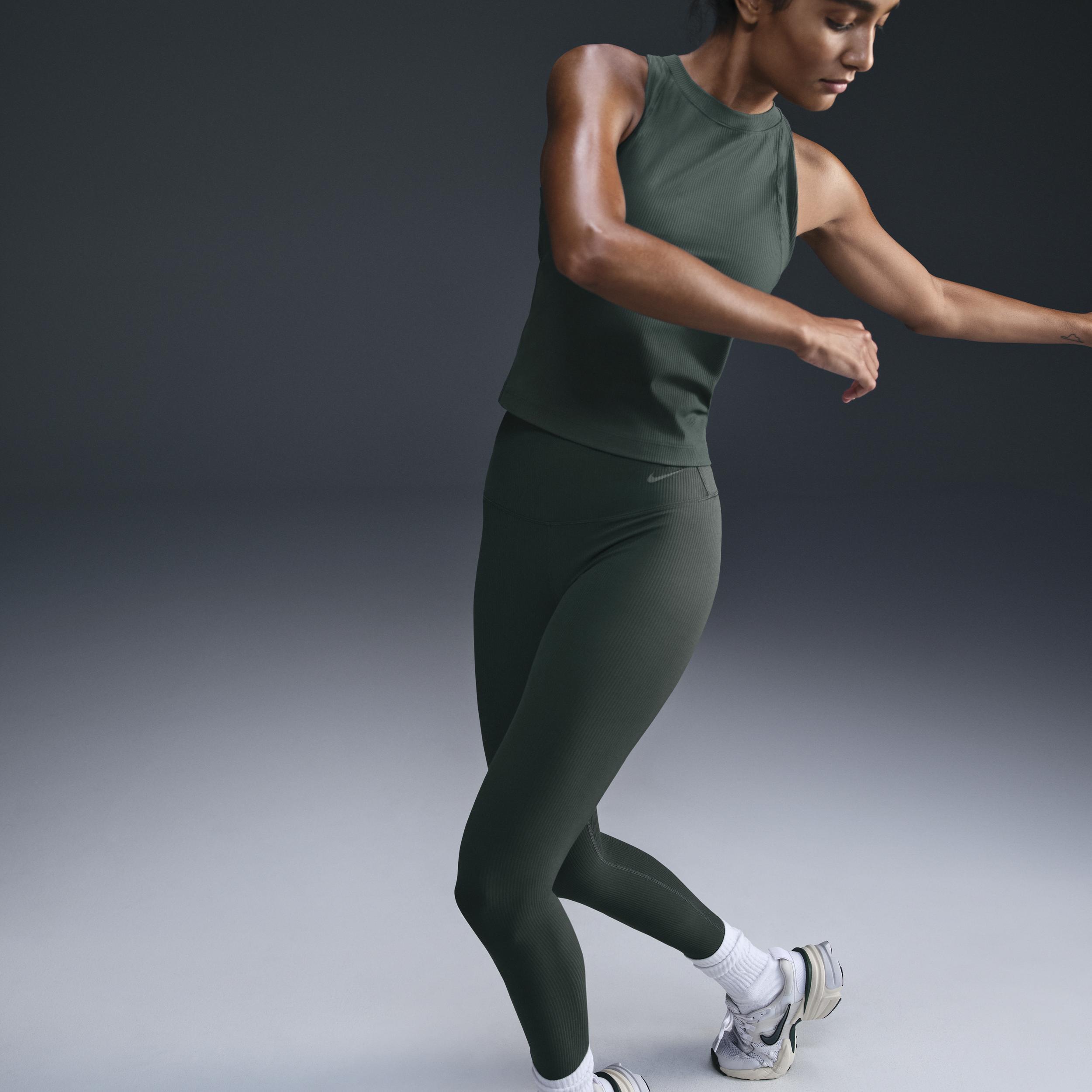 Nike Women's Zenvy Rib Gentle-Support High-Waisted 7/8 Leggings Product Image