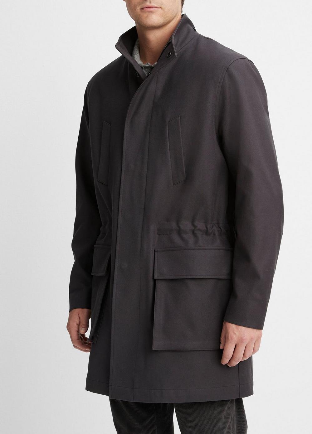Mens Sherpa-Lined Parka, Soft Black/deco Cream, Size XL Vince Product Image