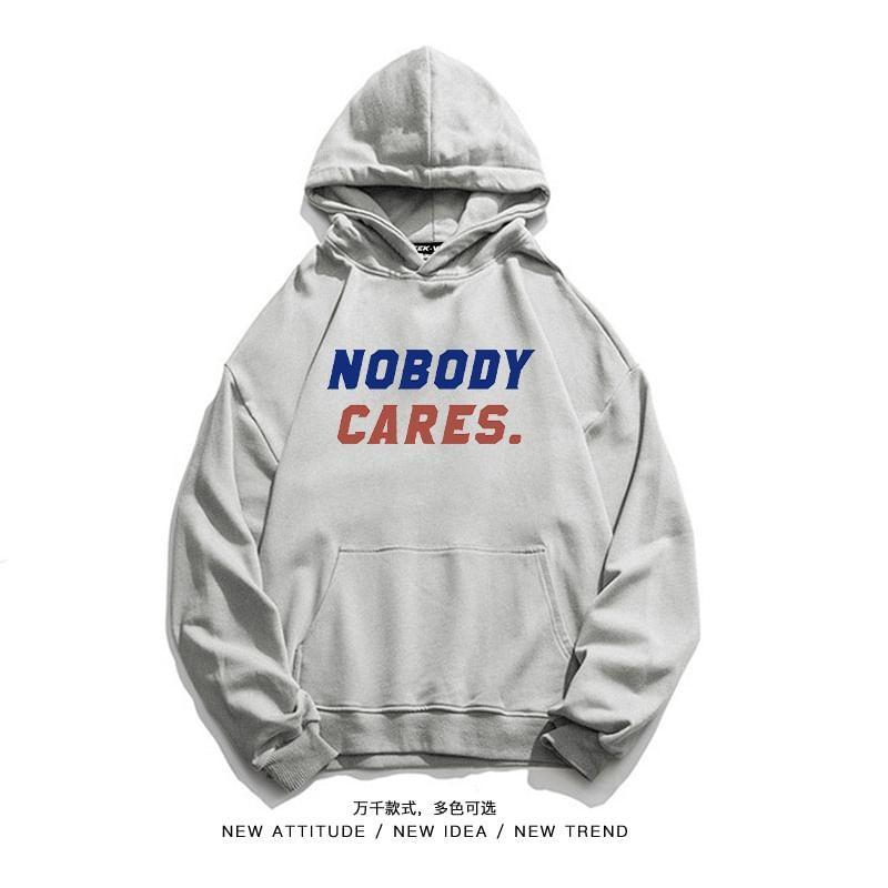 Cartoon Print Pocket Detail Oversized Hoodie Product Image