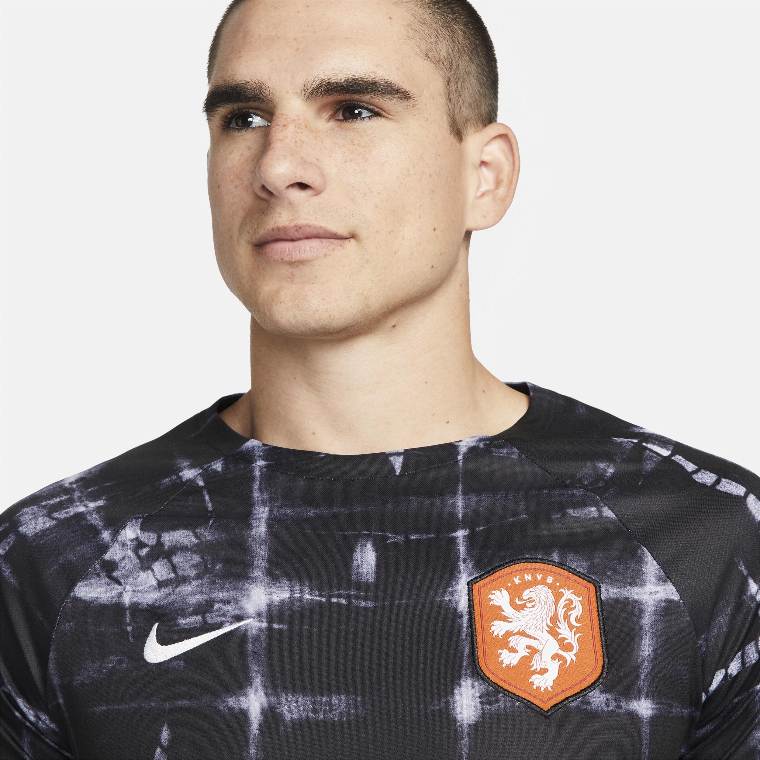 Mens Nike Black Netherlands National Team 2022/23 Pre-Match Top - Black Product Image