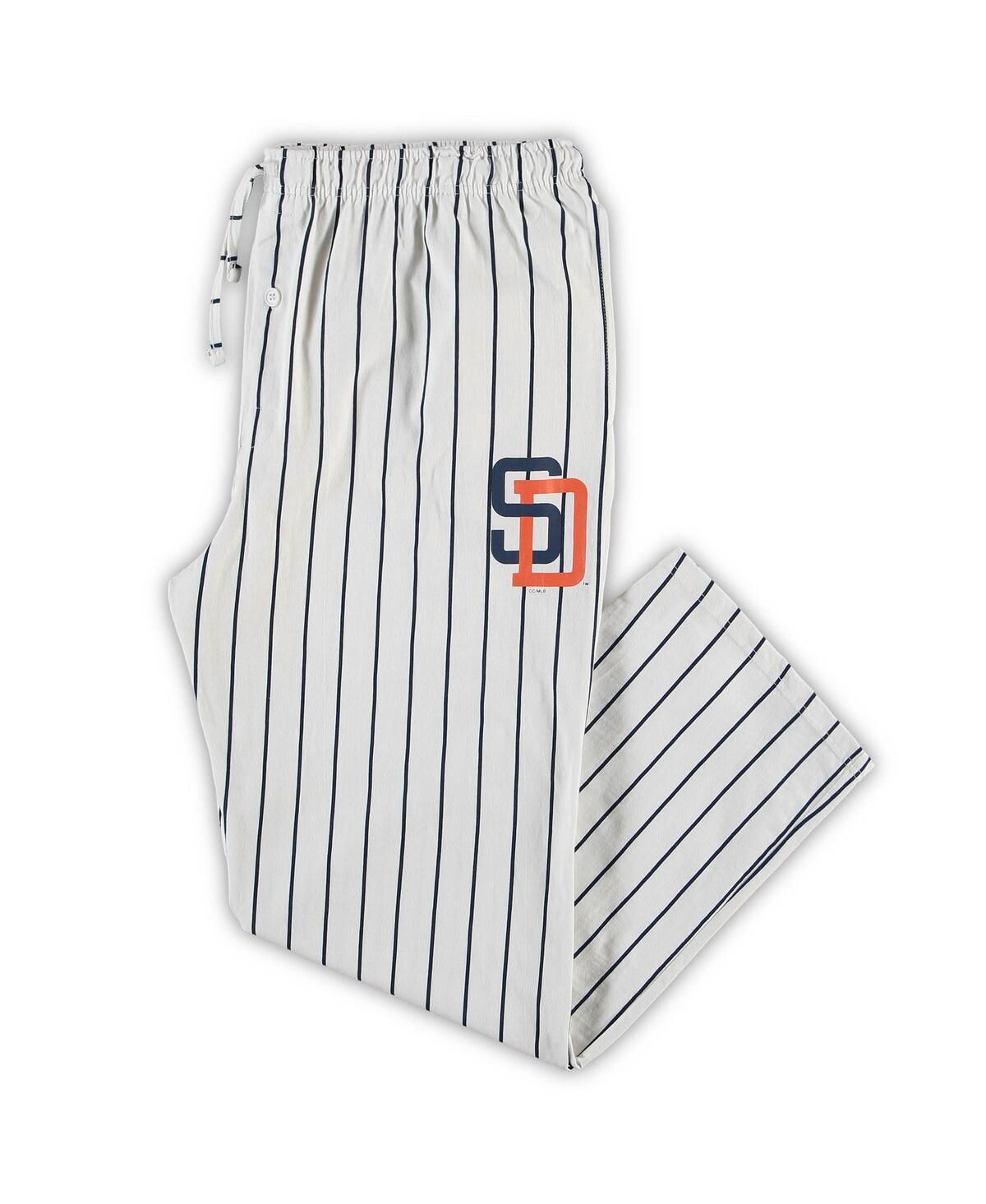 Men's Concepts Sport White/Navy San Diego Padres Big & Tall Pinstripe Sleep Pants, Size: 2XLT Product Image