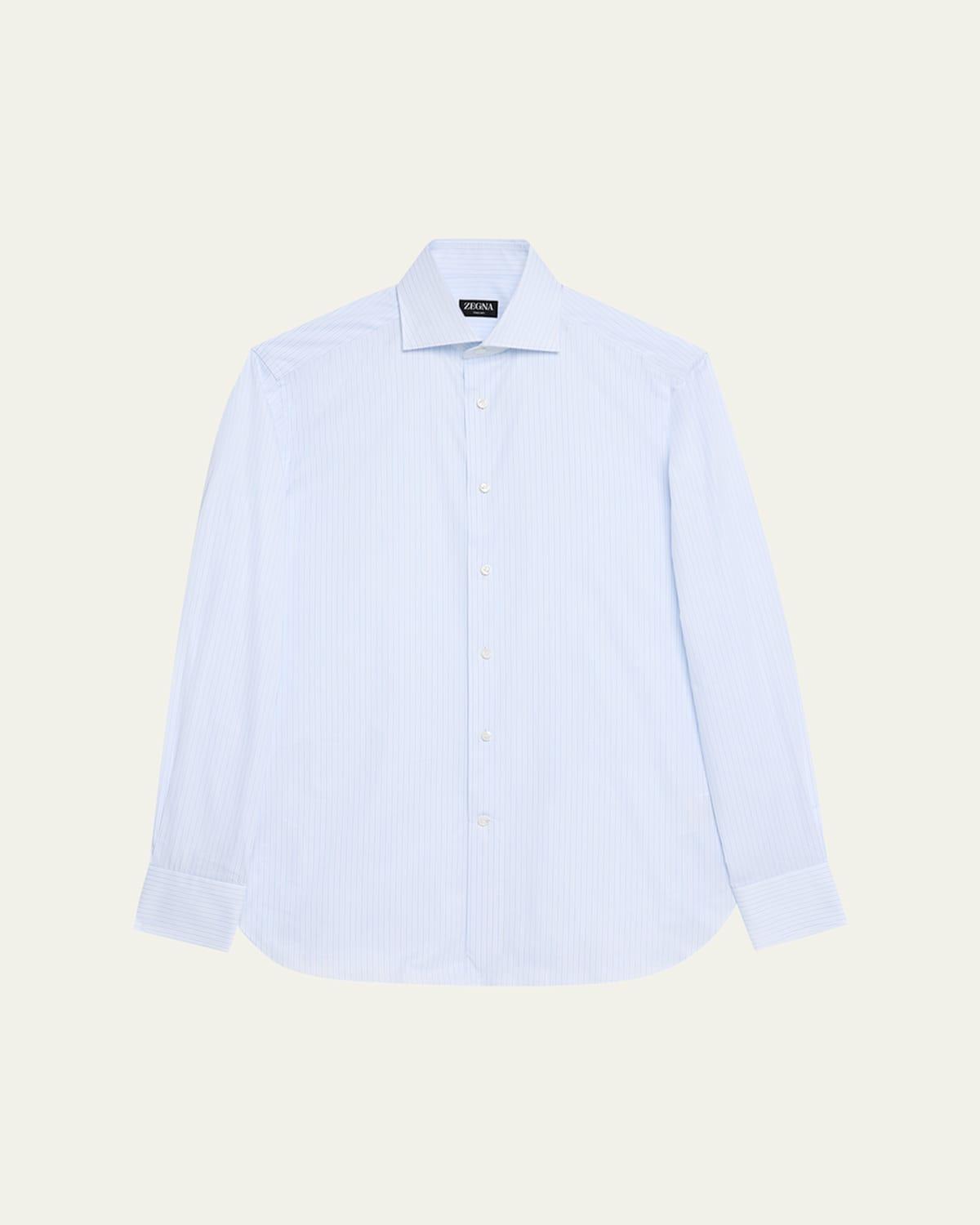 Mens Trecapi Cotton Multi-Stripe Dress Shirt Product Image