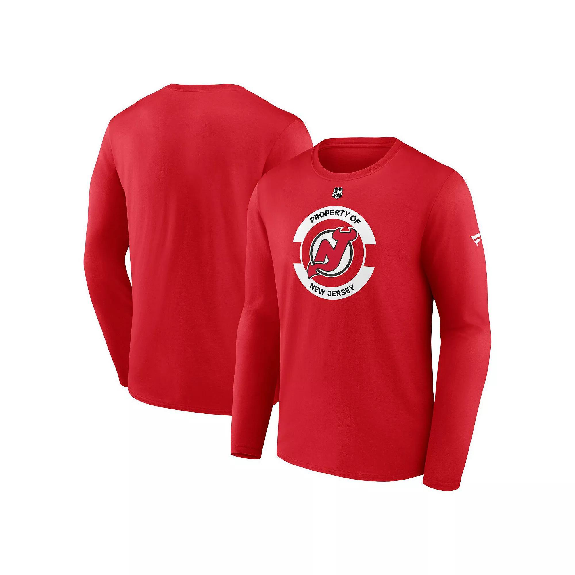 Mens Fanatics Red New Jersey Devils Authentic Pro Core Secondary Long Sleeve T-Shirt Product Image