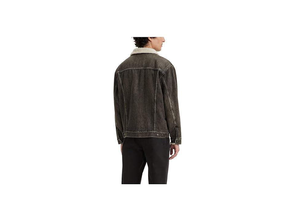 Men's Levi's® Relaxed Fit Sherpa Trucker Jacket, Size: Large, Salt Blue Product Image