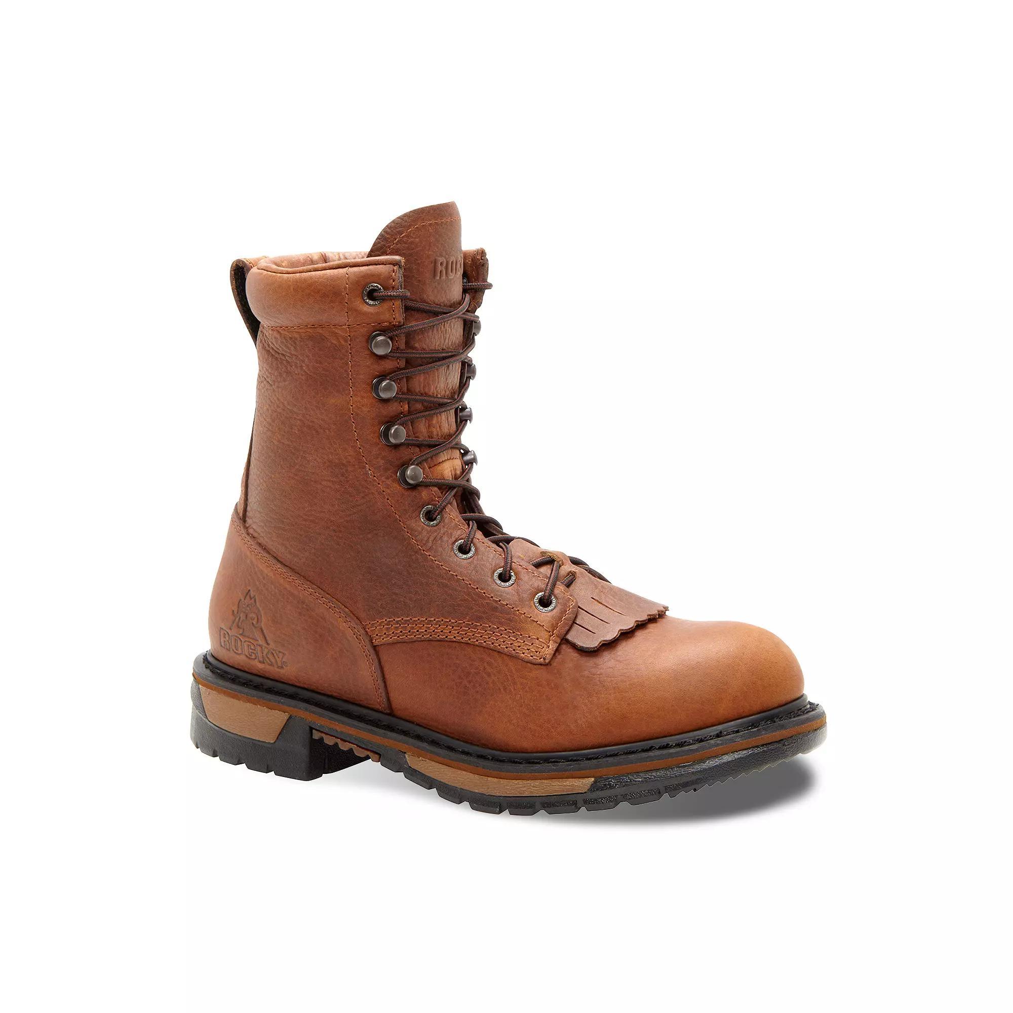Rocky Original Ride Lacer 8-in. Waterproof Western Men's Work Boots, Size: 8 Medium, Pitstop Product Image