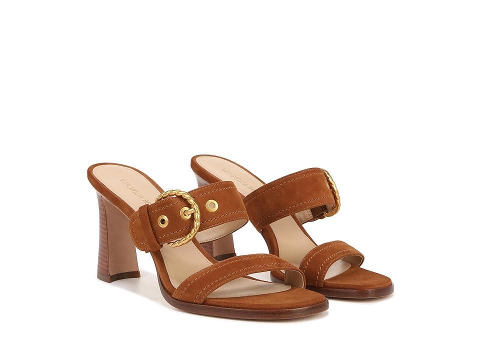 Veronica Beard Margaux Slides (Caramel Brown Suede) Women's Sandals Product Image
