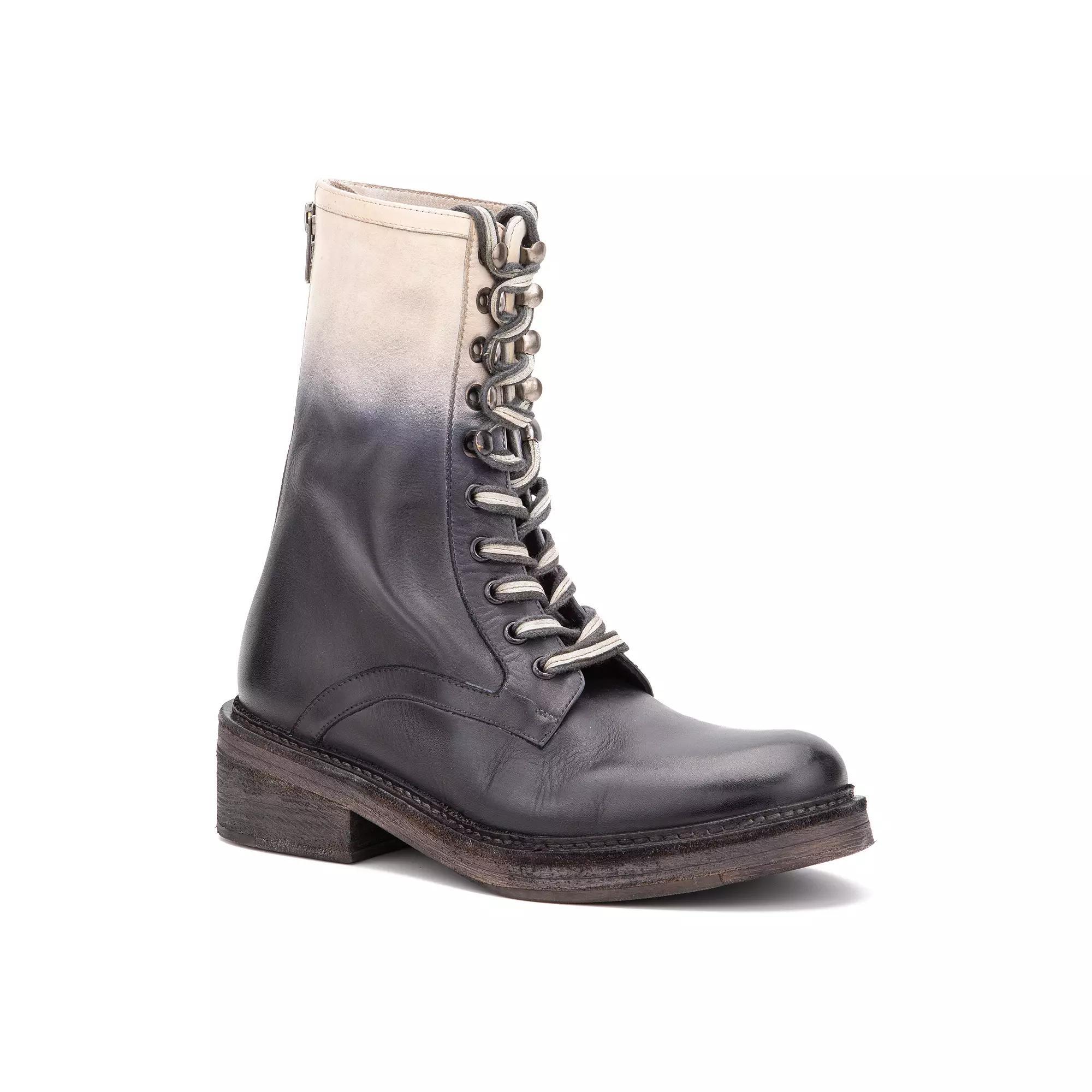 Vintage Foundry Co. Adalina Women's Leather Combat Boots, Size: 6.5, Black Fade Product Image