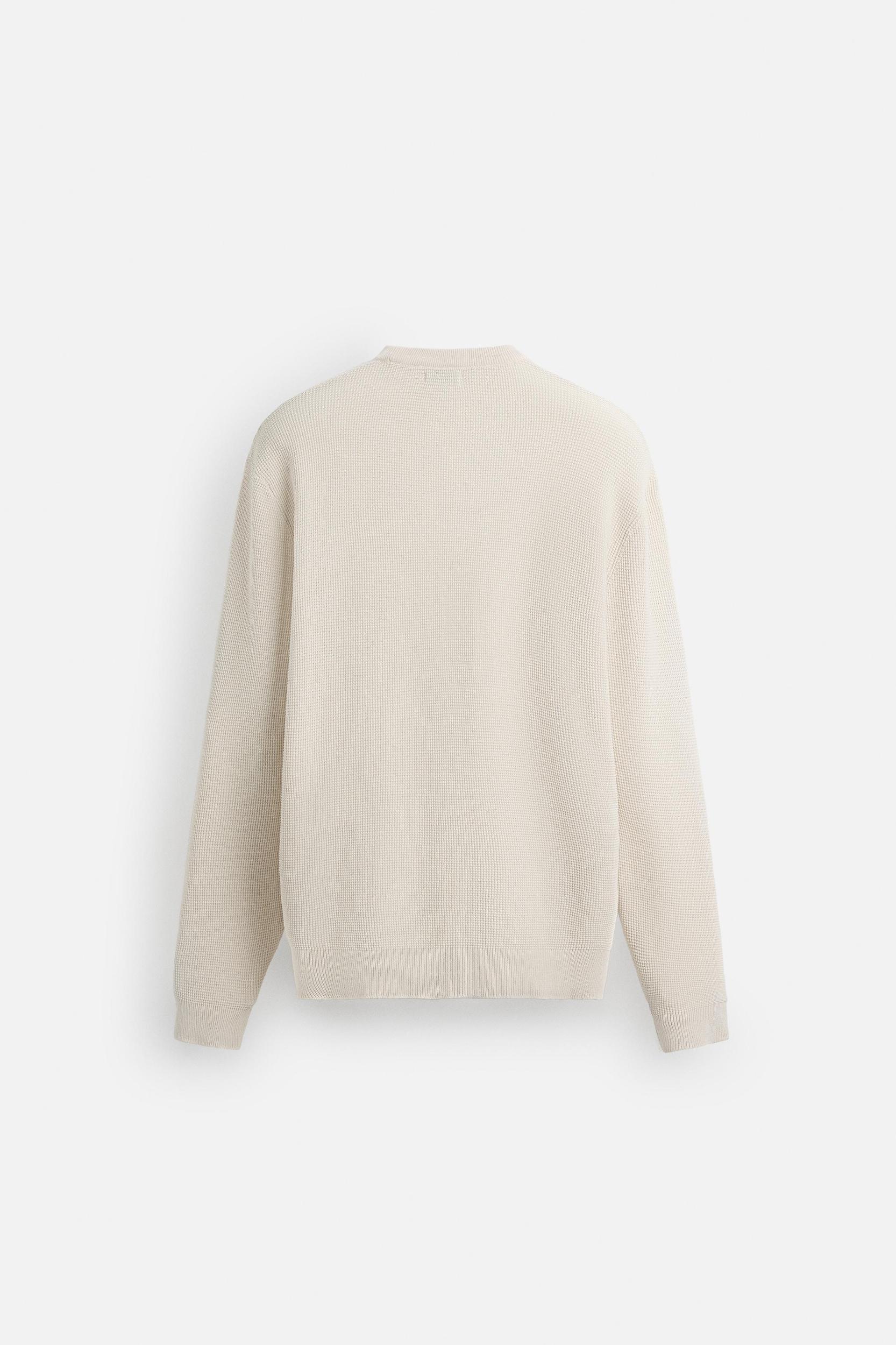 BASIC TEXTURED KNIT SWEATER Product Image