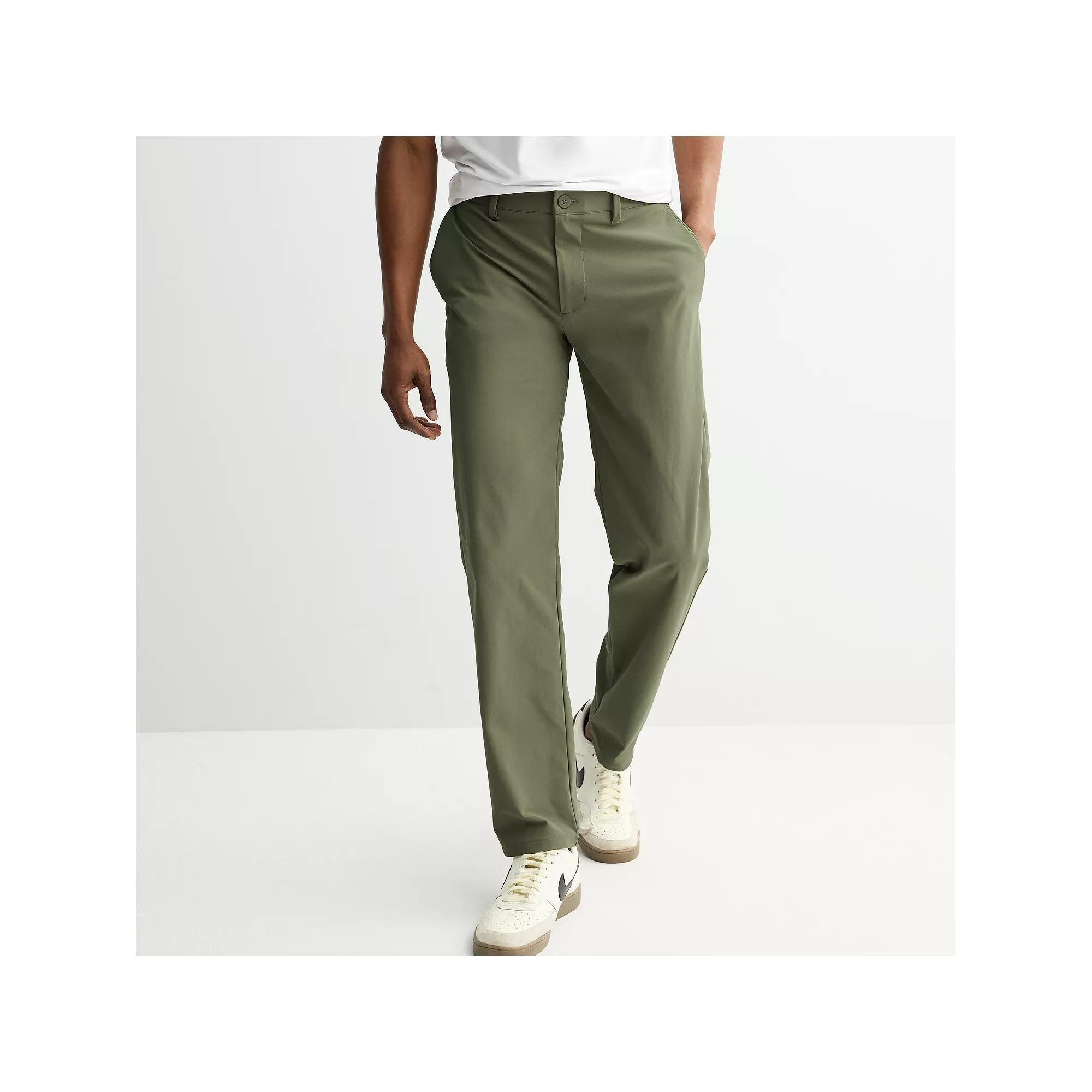 Men's FLX Premium Regular Fit Chino Pants, Size: 30X34, Olive Green Product Image