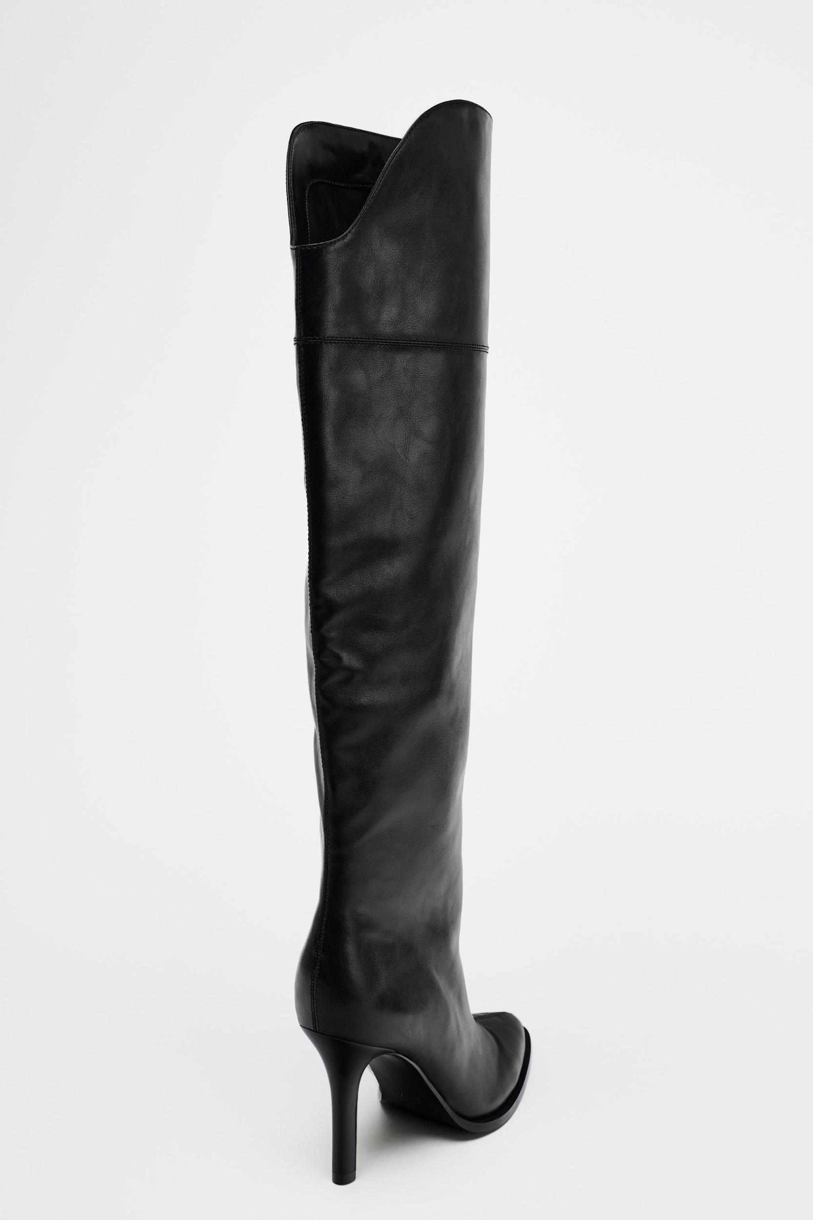 XL OVER THE KNEE HEELED BOOTS Product Image