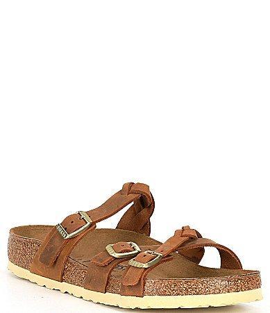 Birkenstock Womens Franca Braid Oiled Leather Strappy Sandals Product Image