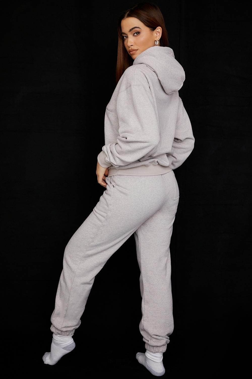 Sky Light Grey Fleece Back Jogging Trousers Product Image