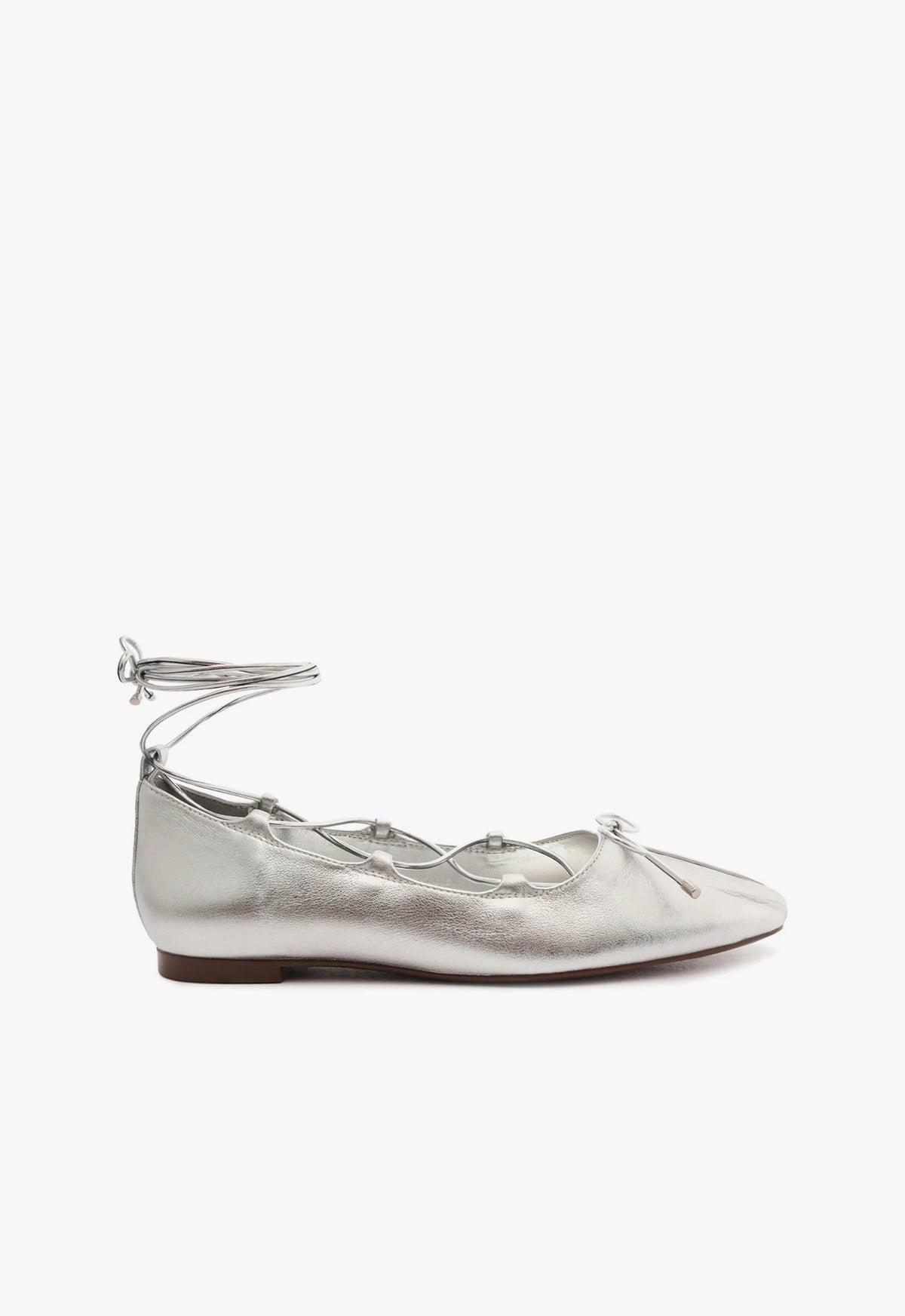 Arissa Lace Up Leather Flat Product Image
