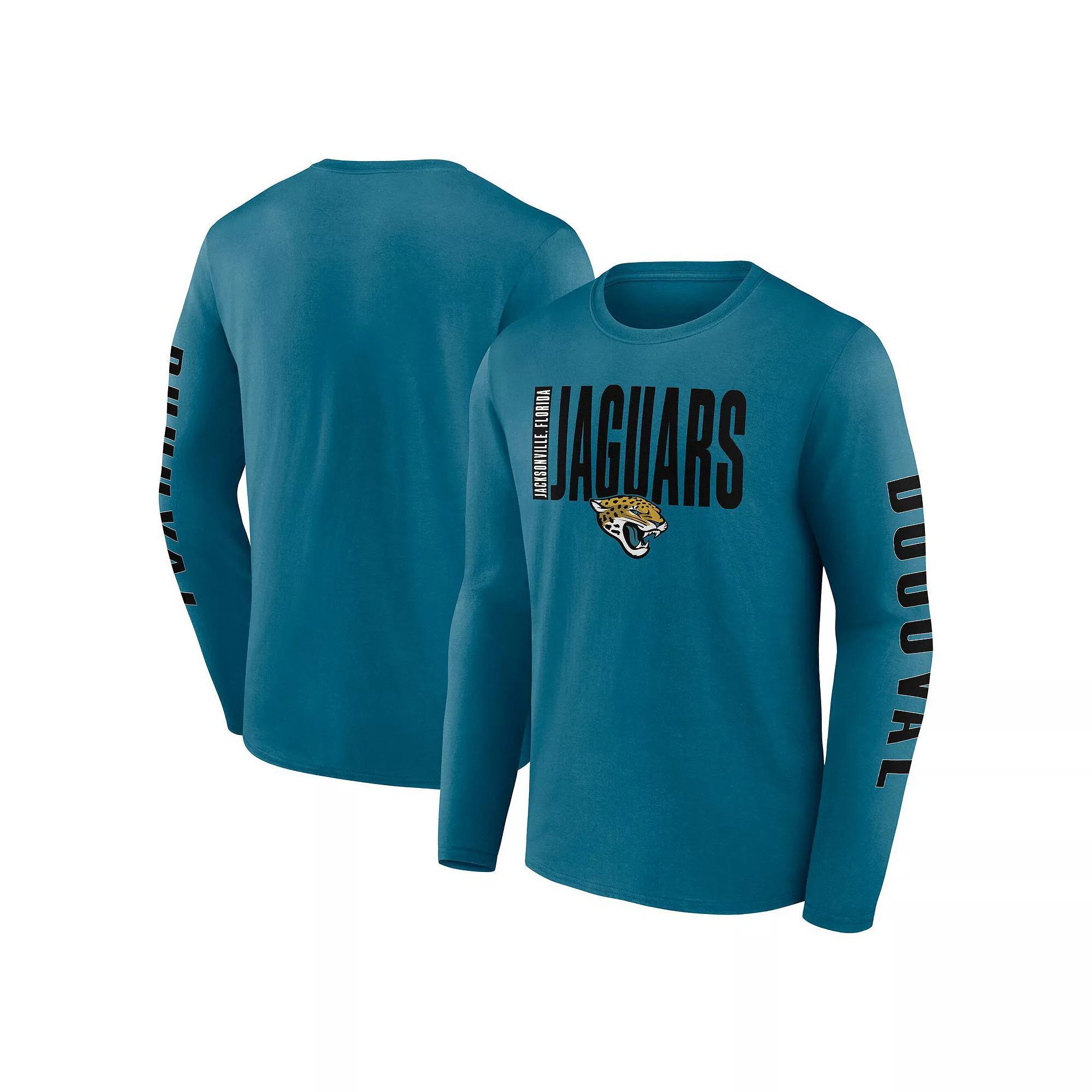 Men's Fanatics  Teal Jacksonville Jaguars Big & Tall Vision Long Sleeve T-Shirt, Size: 2XLT, Blue Product Image