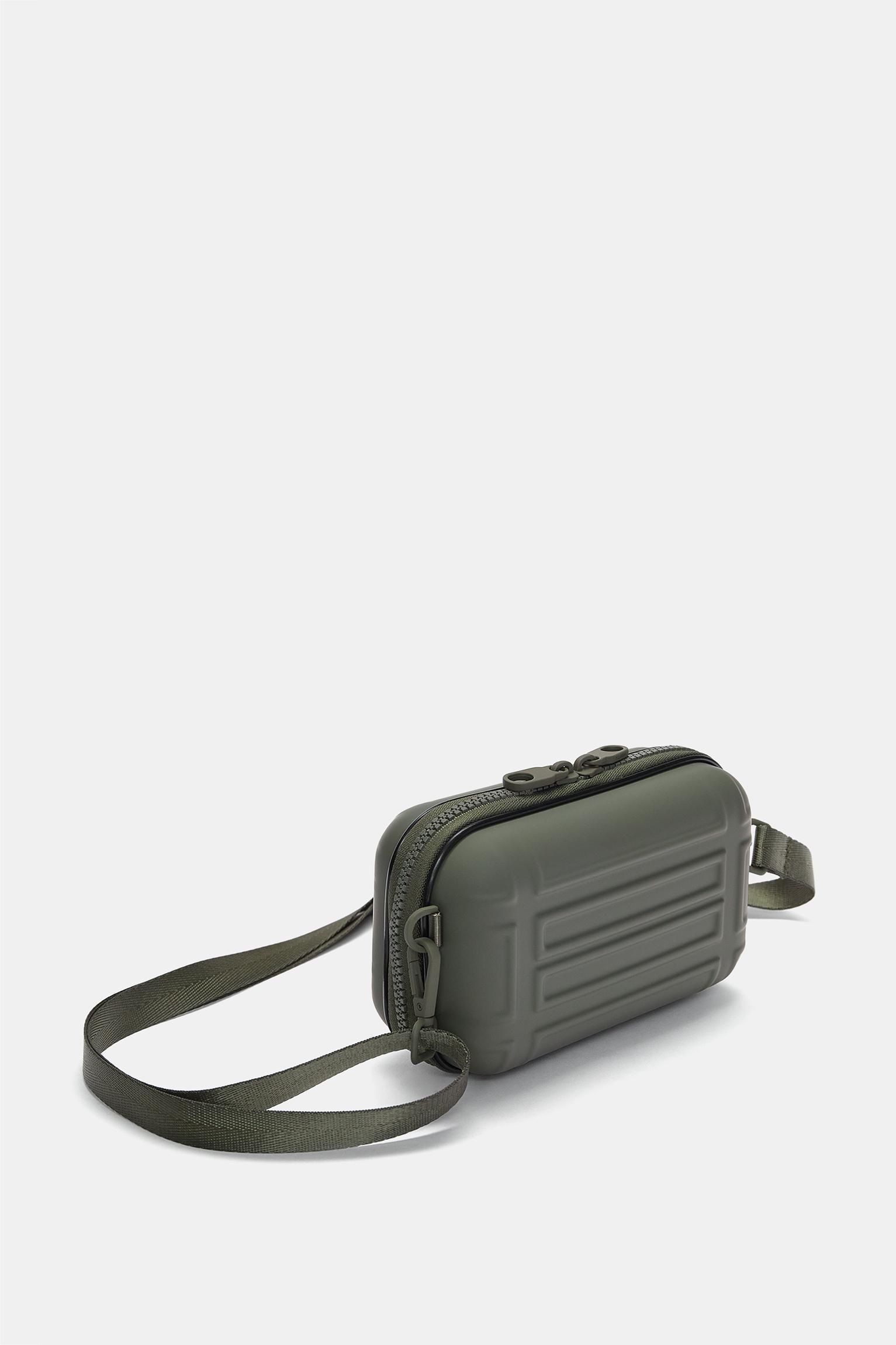 Rubberized rigid crossbody bag Product Image